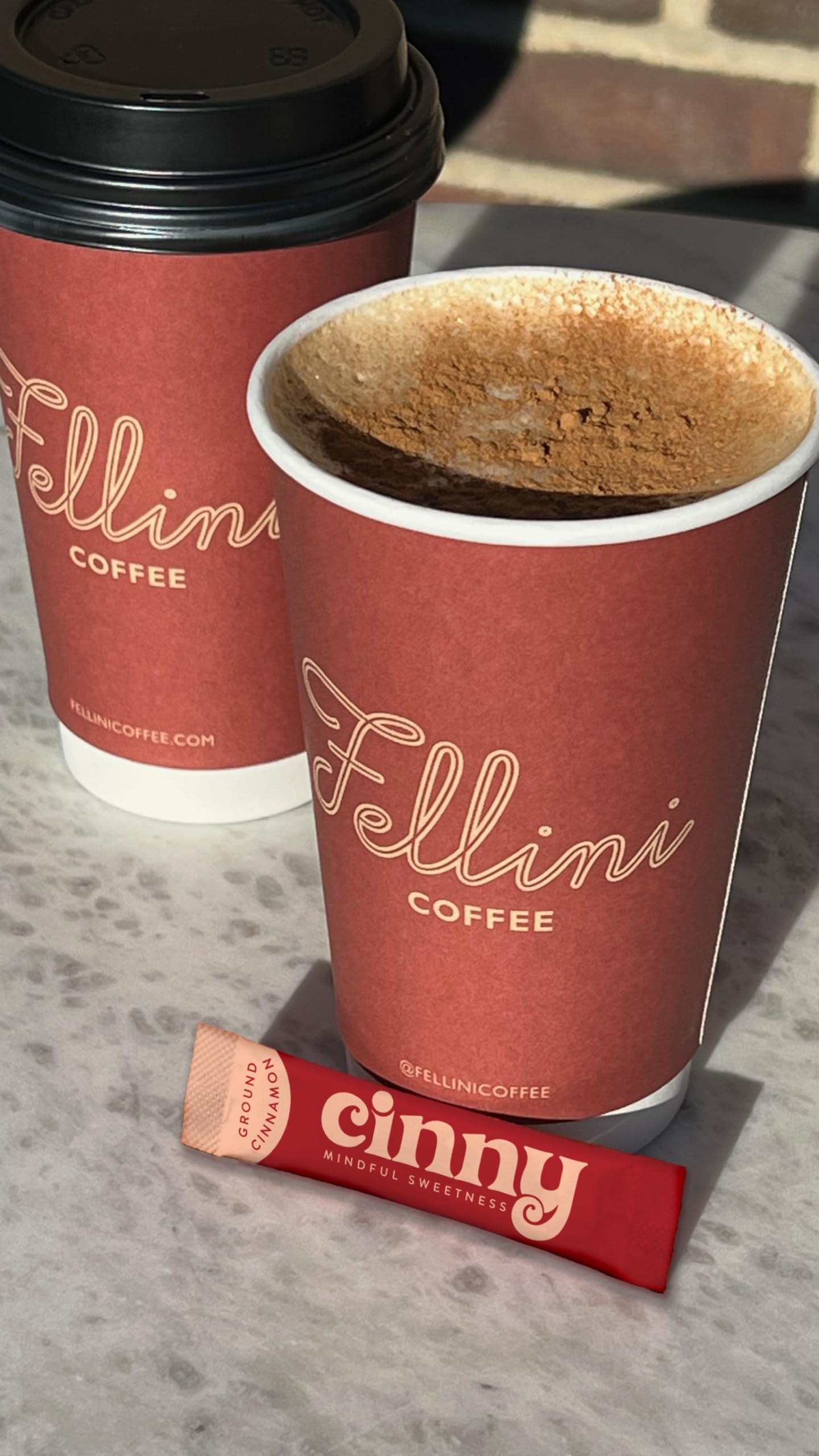 CINNY 50-Pack Ground Cinnamon .02oz | Pure Indonesian Cinnamon for Coffee & Baking