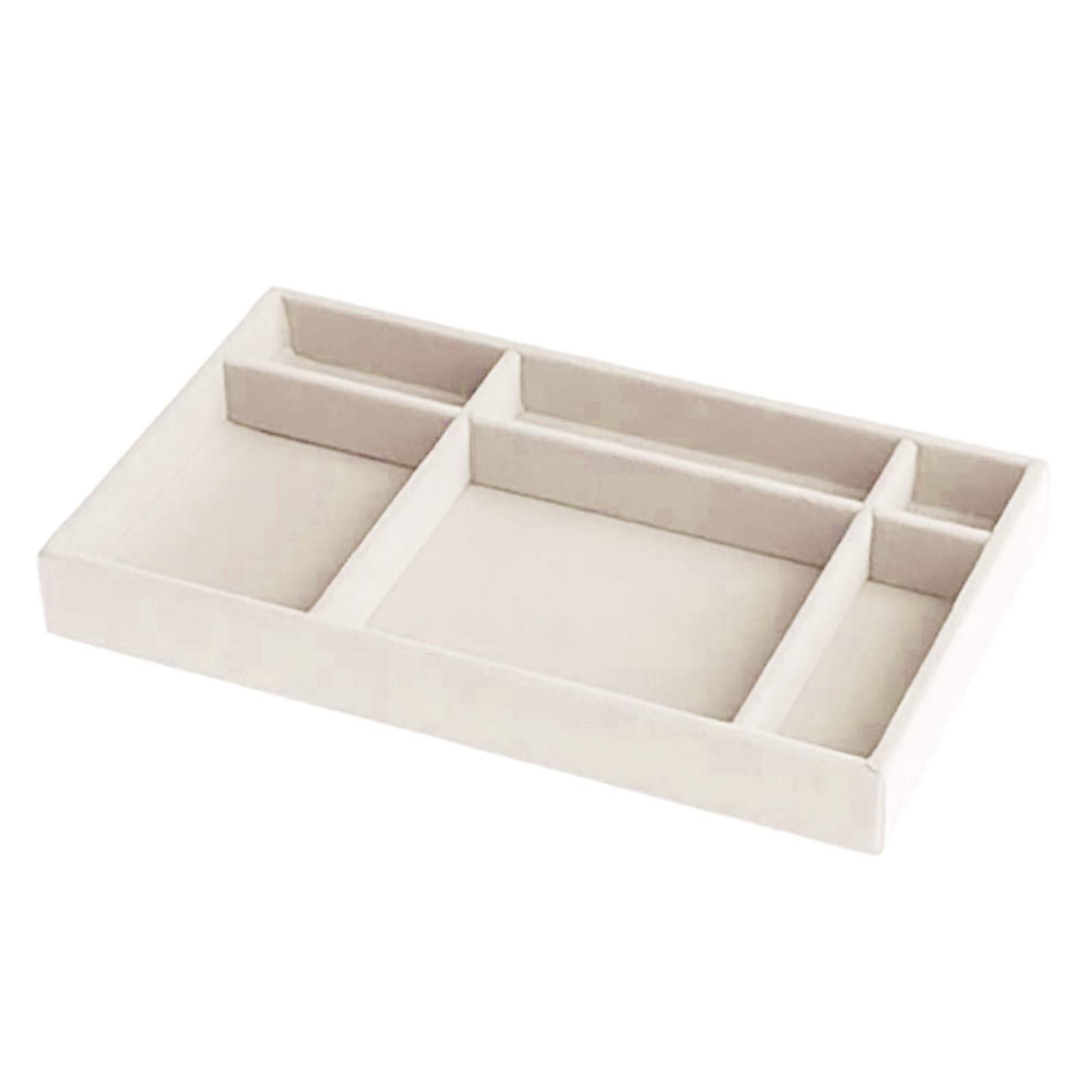 Stylish Flannel Jewelry Organizer Box - Earring & Ring Storage Case Holder with Gift Tray - Perfect for Travel, Vanity Display & Under $20 Jewelry Storage Solution