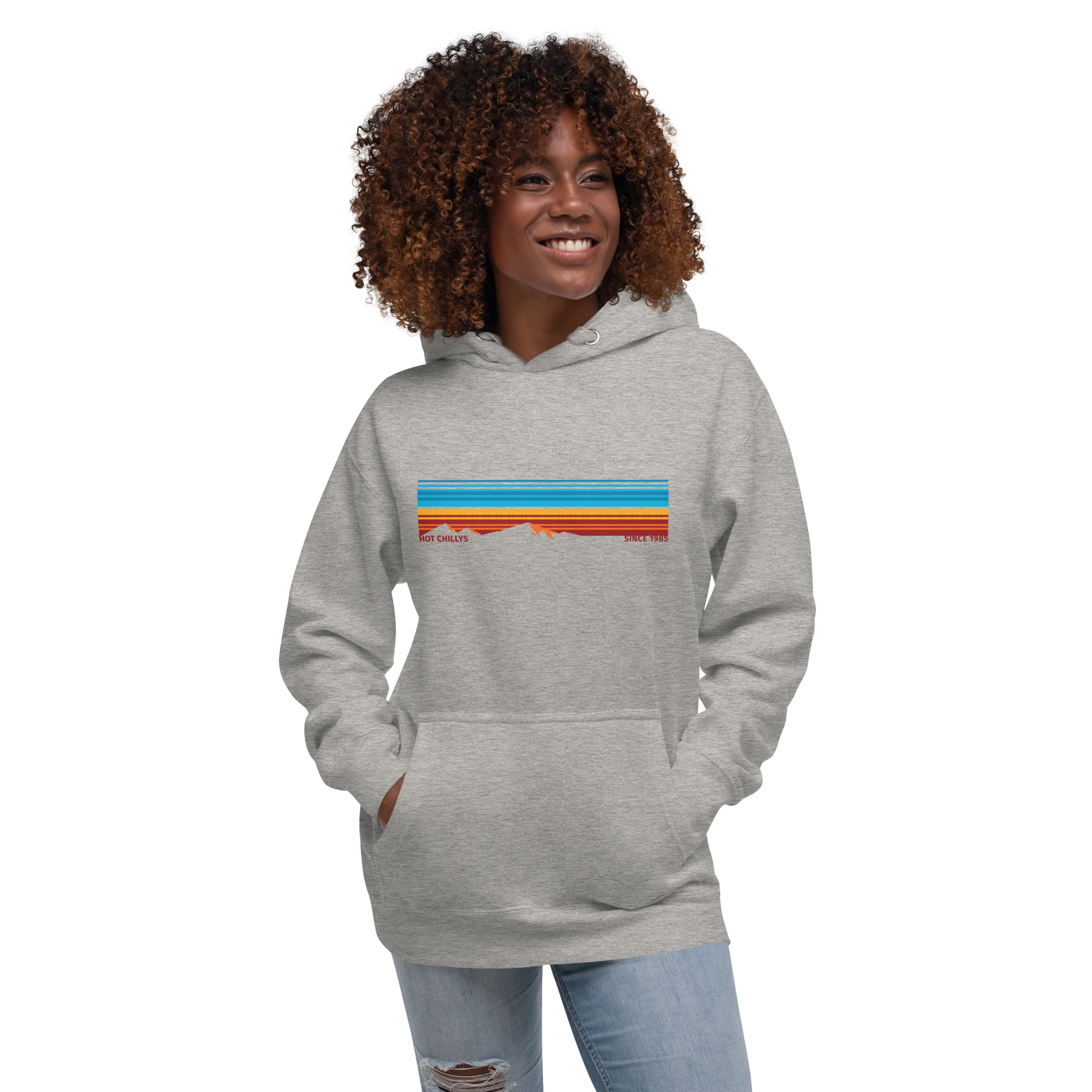 Hot Chillys Mountain Range Unisex Hoodie - Warm & Comfortable Fleece Pullover for Men & Women - Perfect for Hiking, Camping & Outdoor Adventures