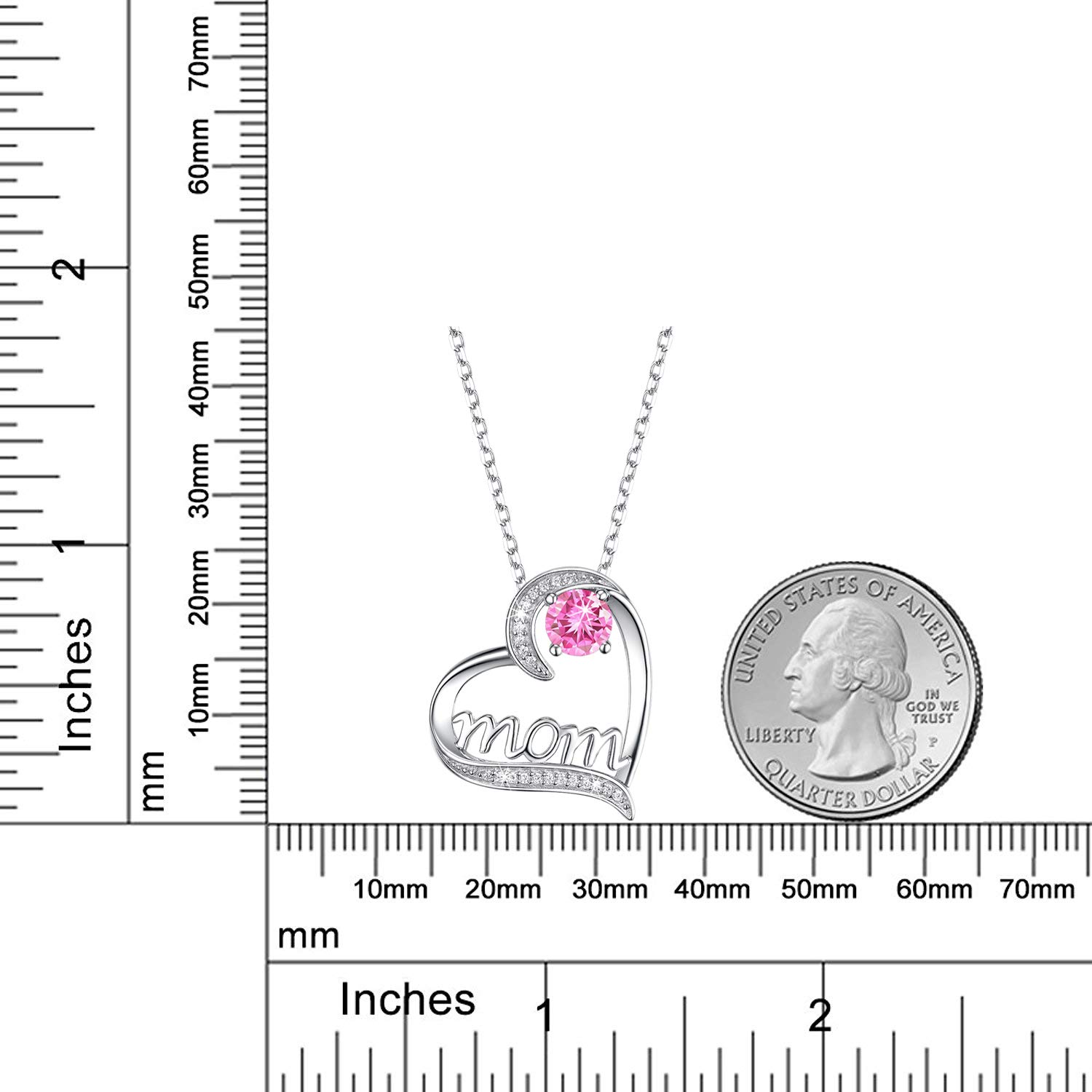 Dorella April May Birthstone Necklace for Women - 925 Sterling Silver Emerald Simulated Diamond Jewelry, Perfect Birthday Gift for Mom, Mother's Day Present, Elegant Necklace for Everyday Wear & Special Occasions