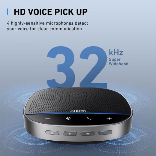 Anker PowerConf S500 Bluetooth Speaker - Wireless Conference Speaker with HD Voice, 24H Battery Life for Home Office, Online Meetings & Webinars