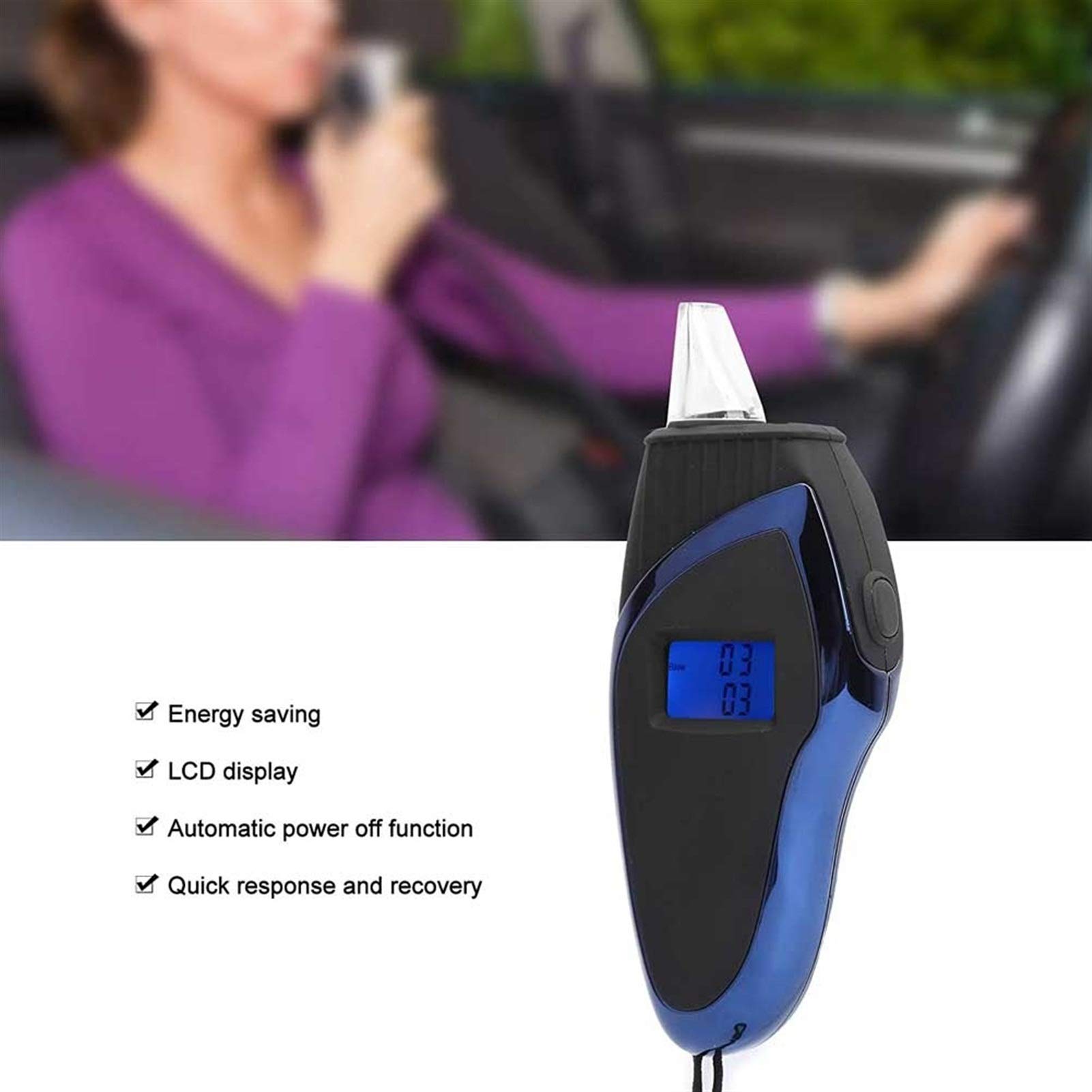 Scout Breathalyzer - Professional Grade Alcohol Tester with High Accuracy | Portable BAC Detector for Personal & Workplace Use | Ideal for Parties, Driving Safety & Alcohol Monitoring