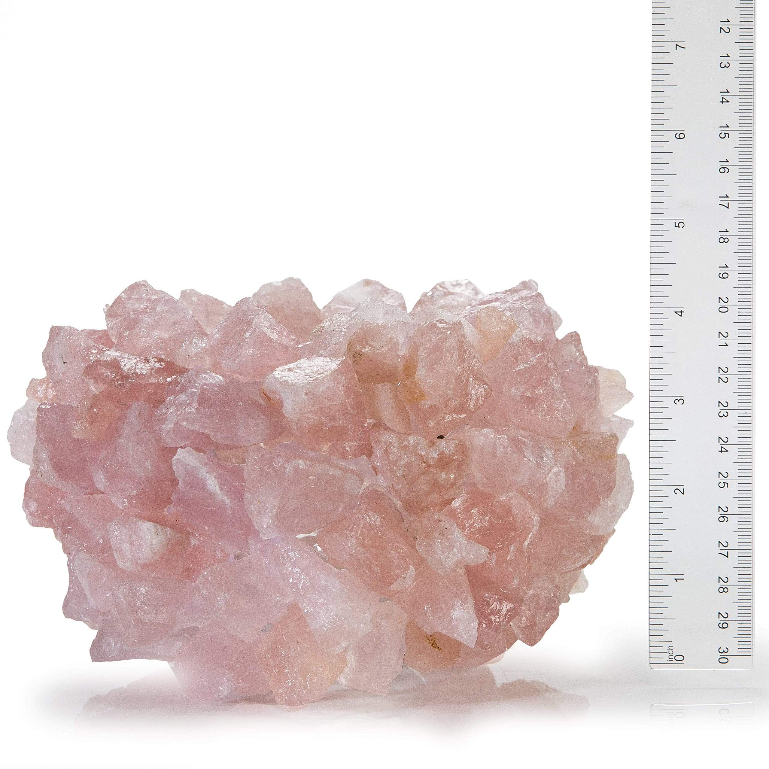 Natural Rose Quartz Cluster Crystal Vase - Handcrafted Healing Geode for Home Decor, Meditation & Positive Energy - Perfect for Office Desk, Yoga Space & Spiritual Gifts