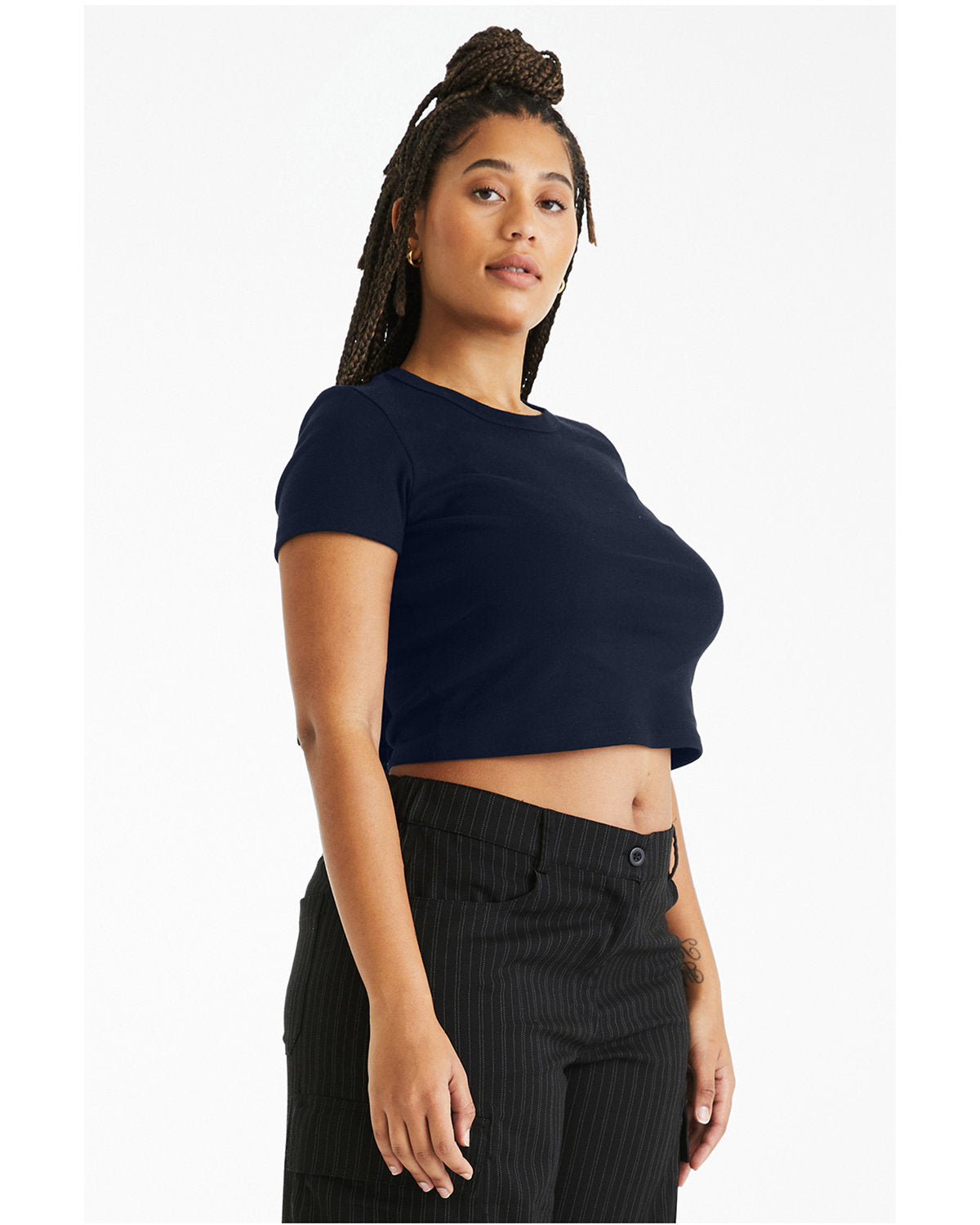 Bella + Canvas 1010BE Women's Micro Ribbed Baby Tee - Soft Comfort Fit Short Sleeve T-Shirt for Casual Wear, Layering & Maternity Outfits