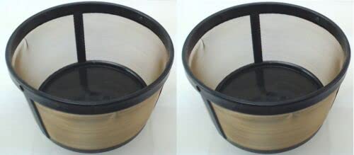 Mr. Coffee 4-Cup Permanent Gold Tone Coffee Filter - 2 Pack (Model 6659) - Reusable Mesh Basket for Drip Coffee Makers - Perfect for Home, Office or Camping Brewing