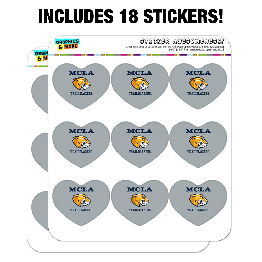 Massachusetts College of Liberal Arts Heart Shaped Planner Stickers - Decorative Scrapbook Calendar Stickers for Bullet Journaling, DIY Crafts & School Supplies (50-Pack) - Perfect for Valentine's Day, Anniversaries & Gift Giving