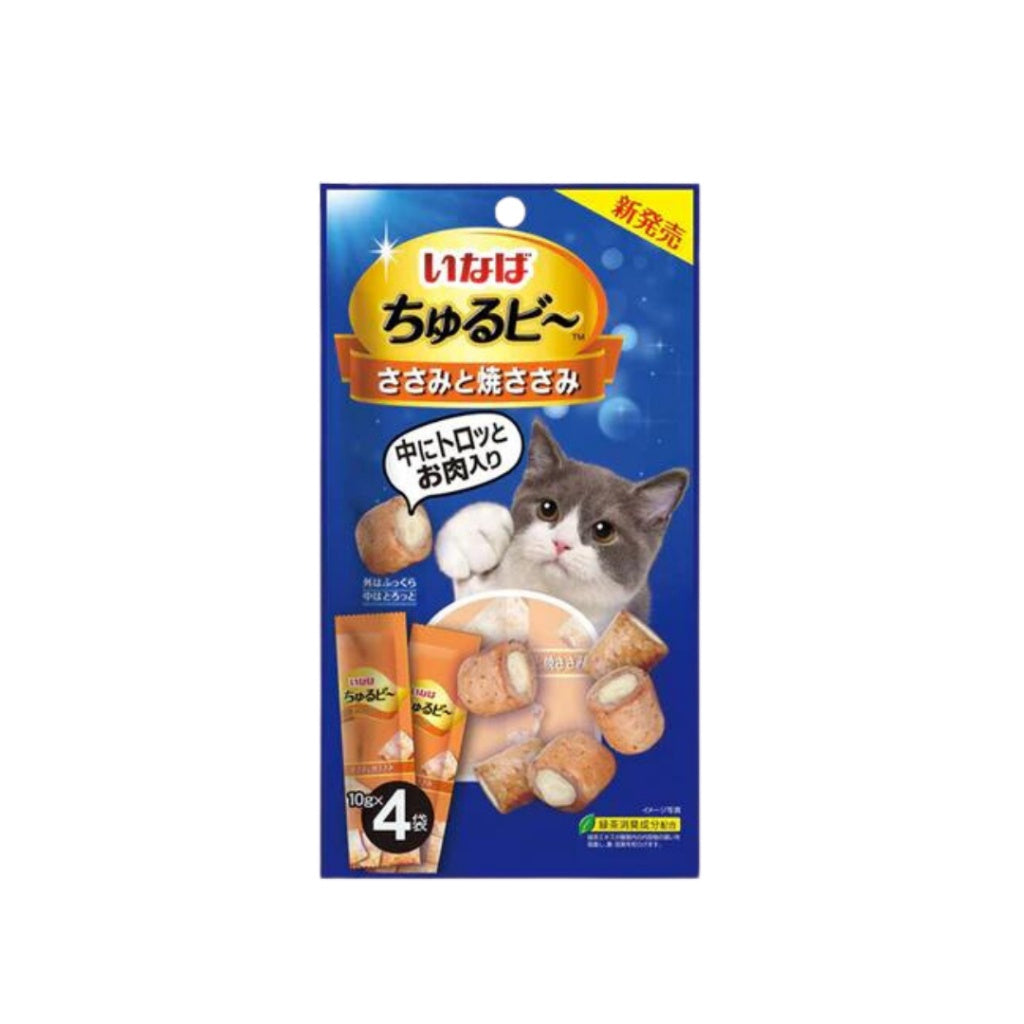 Ciao Churu Bi Snack with Creamy Filling - Delicious Cat Treats (10g x 3pcs/4pcs) - Perfect for Training, Bonding & Rewarding Your Feline Friend