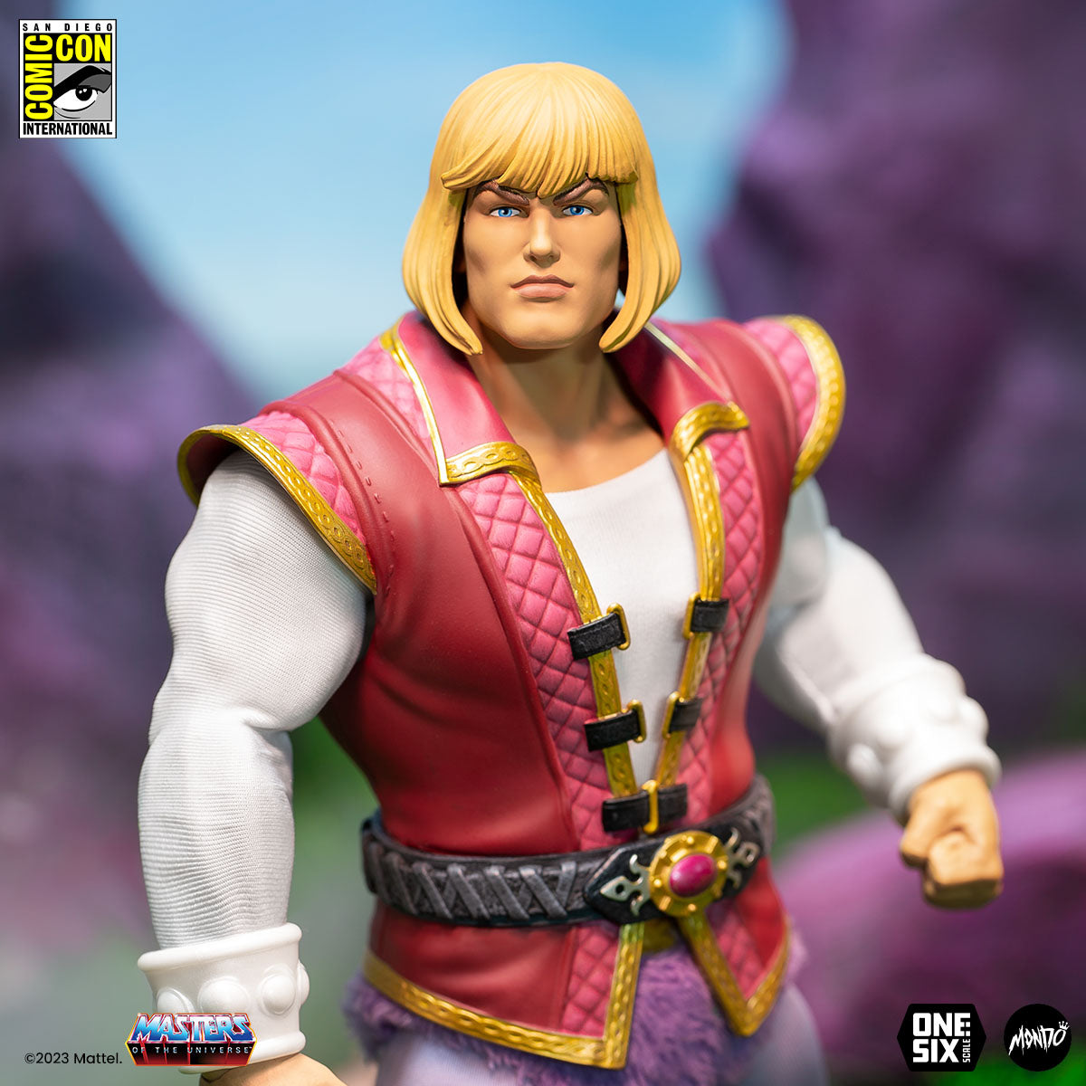Masters of the Universe Prince Adam 1/6 Scale Action Figure SDCC Exclusive Collectible - Perfect for Display, Gifts, and Comic-Con Fans
