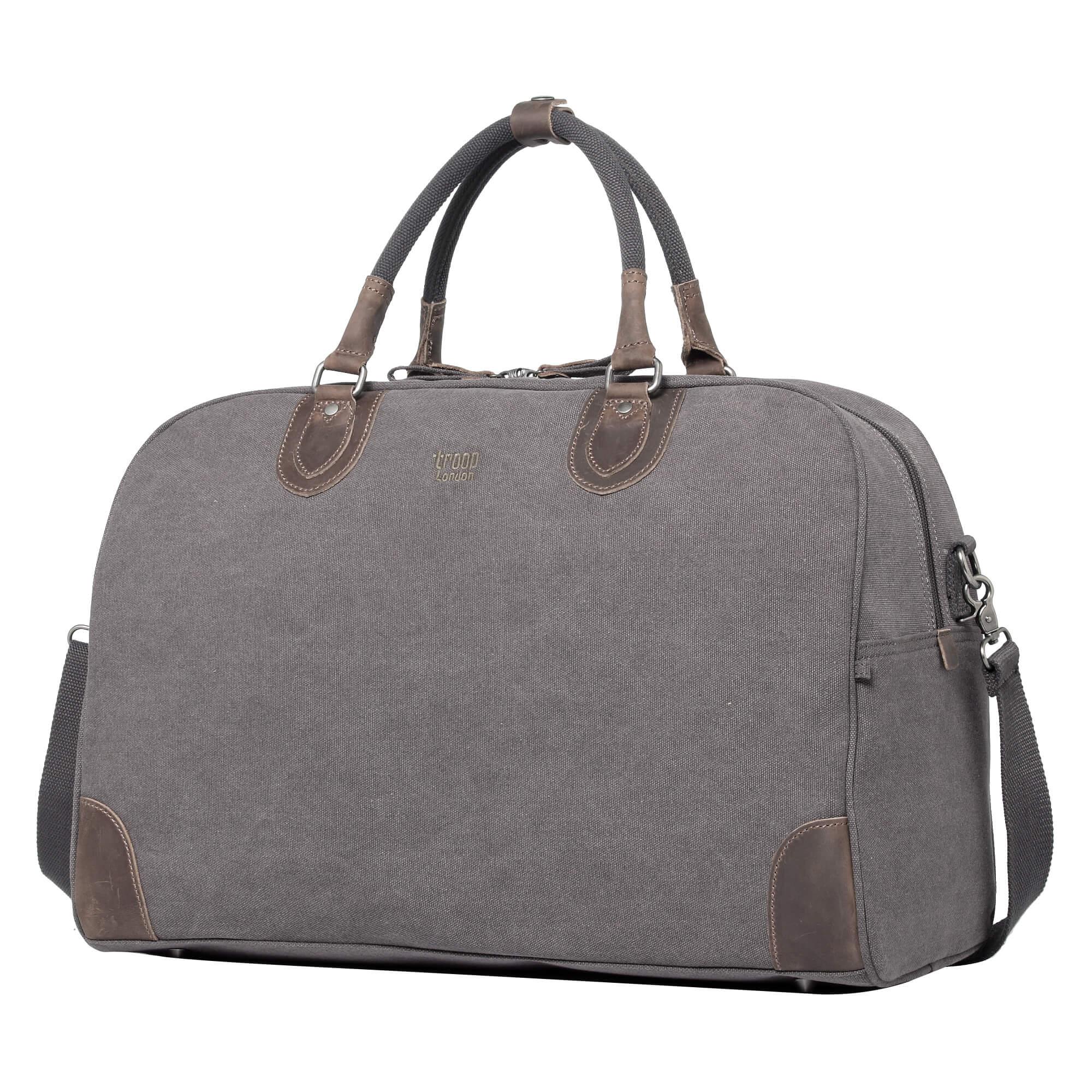 TRP0263 Troop London Classic Canvas Holdall - Large Durable Travel Duffel Bag for Gym, Weekend Trips & Outdoor Adventures