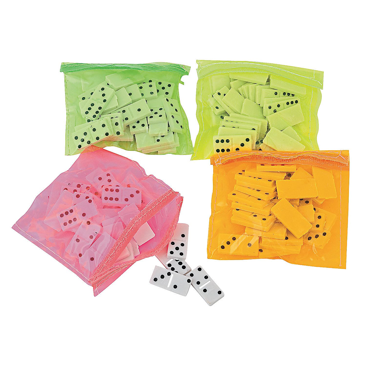 Fun Express Plastic Dominoes Set in Vinyl Case - 12 Piece Classic Game for Kids & Adults - Perfect for Family Game Night, Math Learning & Party Entertainment