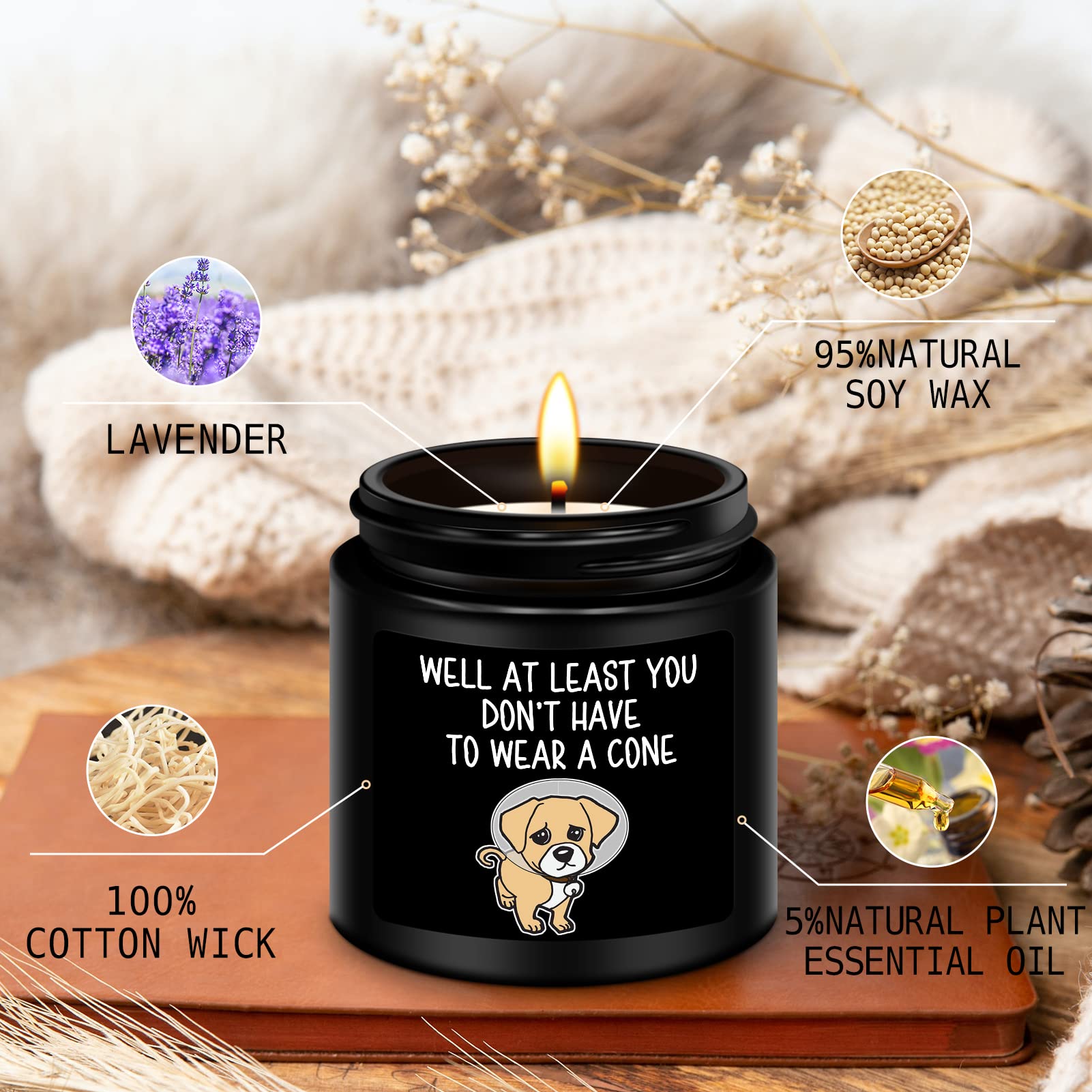 Get Well Soon Gifts for Women & Men - Thoughtful Recovery Gifts After Surgery, Chemo or Illness - Lavender Scented Candles to Cheer Up Friends & Family - Perfect for Hospital Care Packages, Home Recovery & Encouragement Gifts