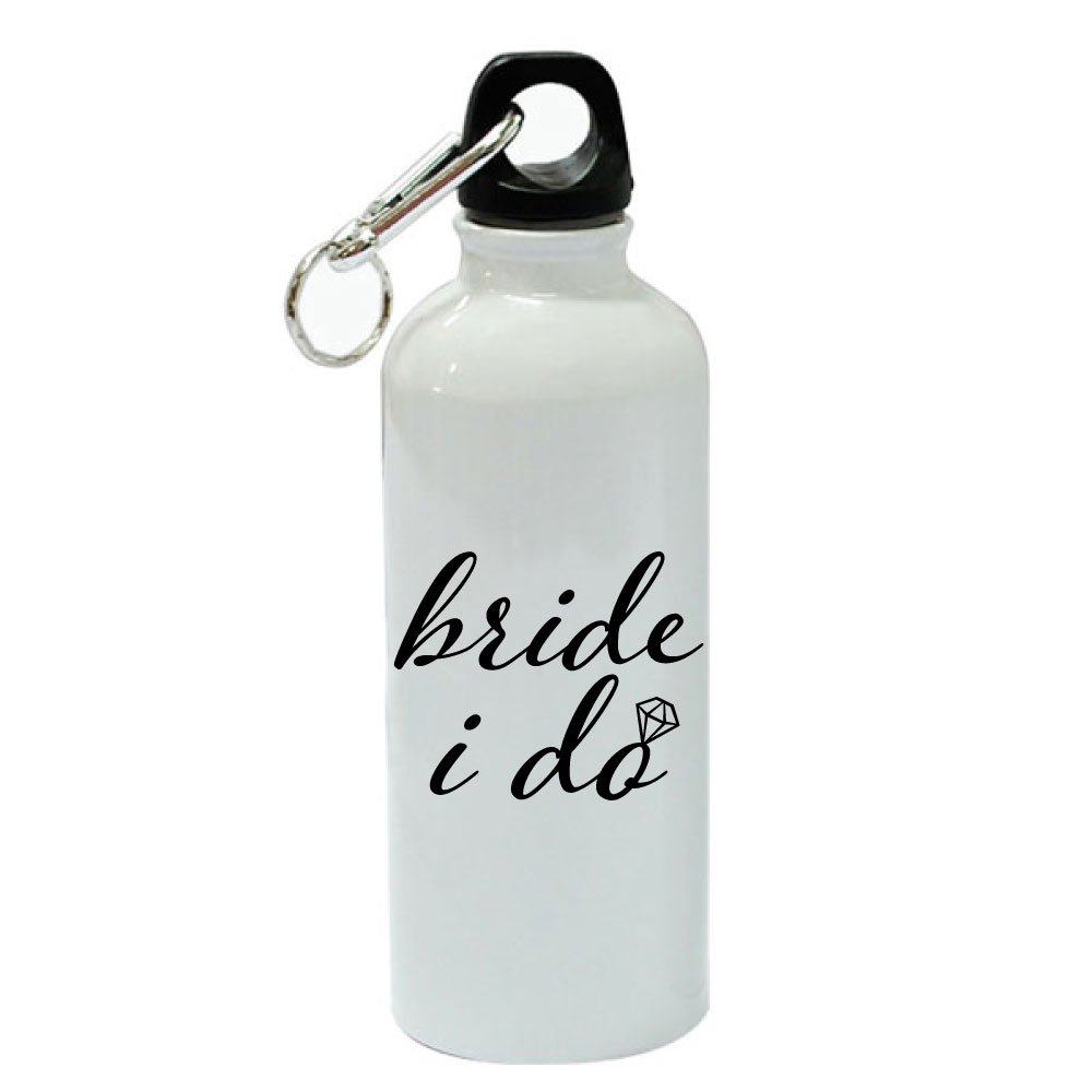 Engagement Ring White Aluminum Sports Water Bottle - 20 oz Insulated Tumbler for Bride, Wedding, Gym & Outdoor Activities