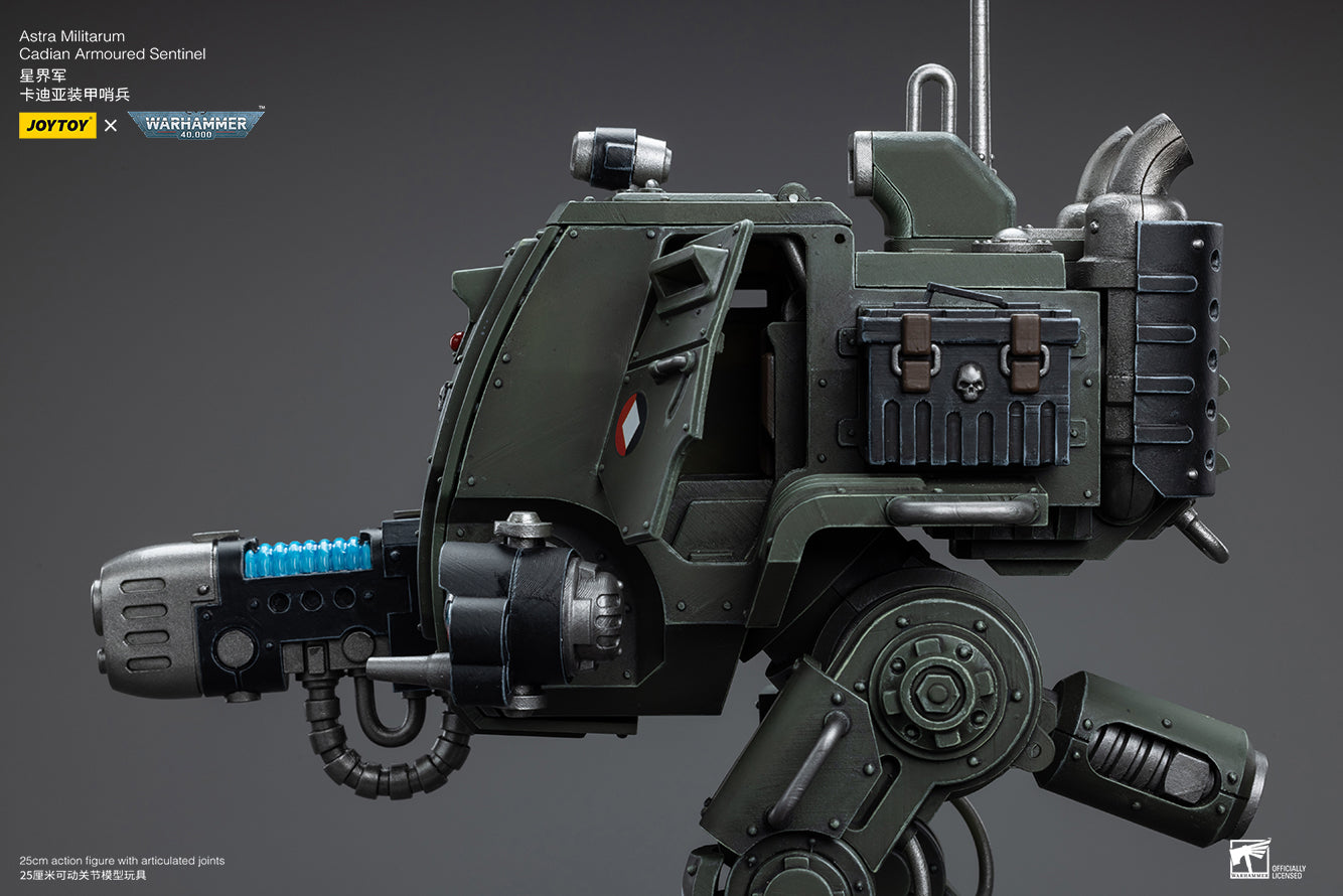 JOYTOY 1/18 Scale Warhammer 40K Action Figure - Astra Militarum Cadian Armoured Sentinel Collectible Model for Display & Wargaming Scenes