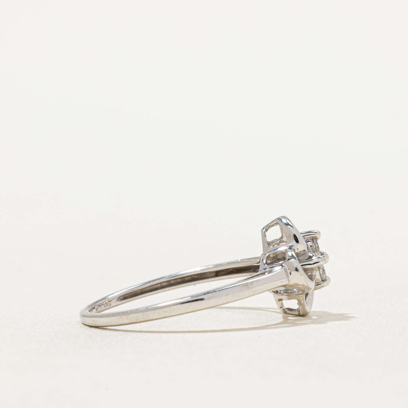 0.05ctw Four Stone Diamond Cluster Ring for Women - Size 7 | Elegant Wedding, Anniversary, or Engagement Gift | Perfect for Everyday Wear & Special Occasions