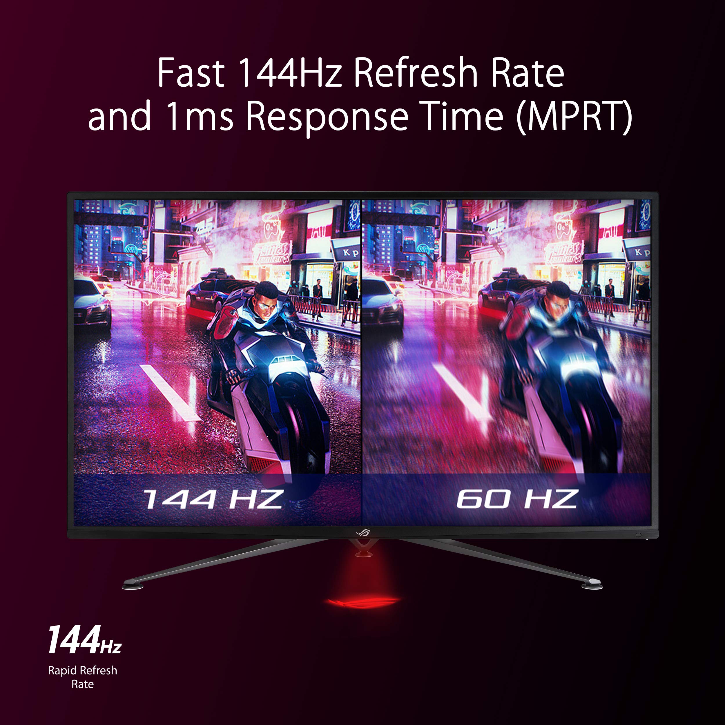 ASUS ROG Strix XG43UQ 43-Inch 4K UHD Gaming Monitor - 144Hz Refresh Rate, 1ms MPRT, FreeSync2 HDR, DisplayHDR 1000, DSC, VA Panel, 16:9 Aspect Ratio, 3840x2160 Resolution, DisplayPort & HDMI 2.1 - Perfect for Competitive Gaming, Streaming & Professional Content Creation