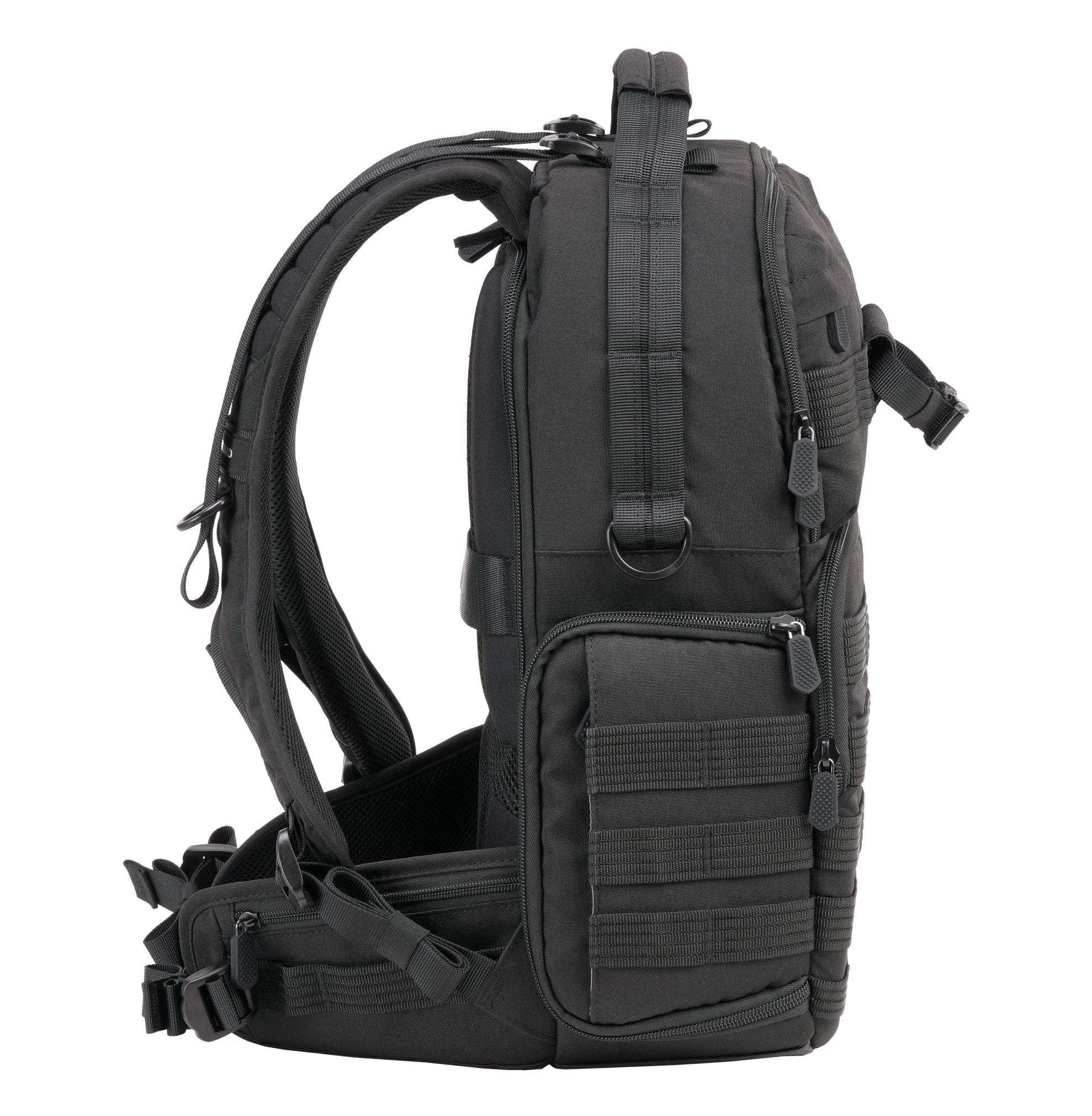 VEO RANGE T 45M BK Waterproof Travel Backpack - 45L Large Capacity Hiking Backpack with USB Charging Port, Black - Perfect for Outdoor Adventures, Camping & Business Travel