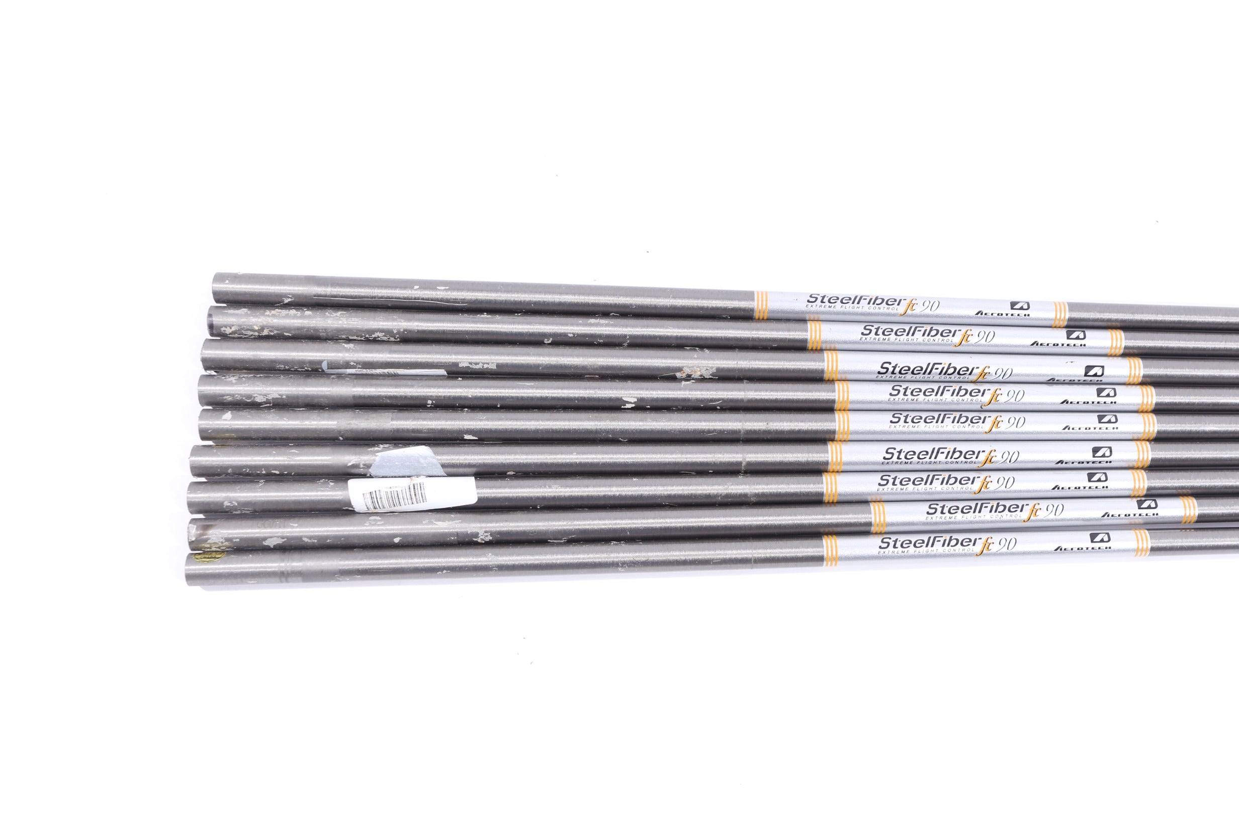 Premium Used Aerotech Steelfiber FC90 Stiff Graphite Iron Shaft Set - Golf Club Upgrade for Better Accuracy & Distance Control | Perfect for Low-Handicap Players & Club Builders