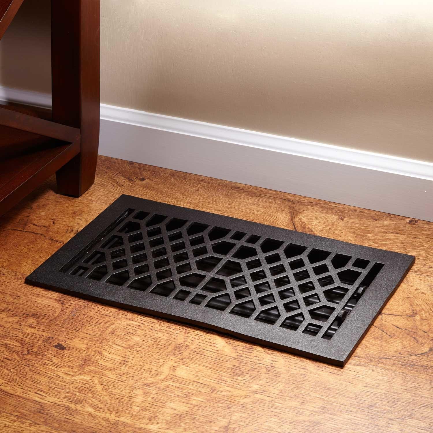 Signature Hardware 929151-8-12 Antique Cast Iron Floor Register - 8