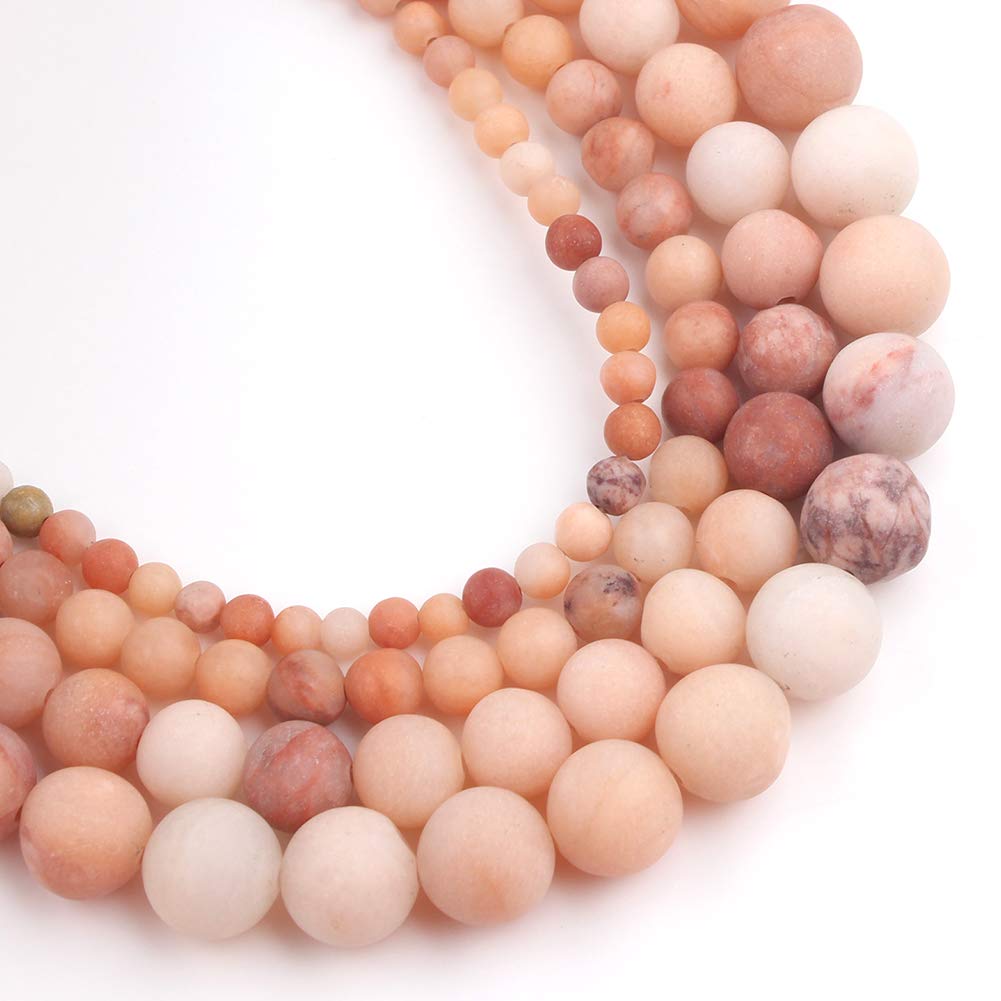 Song Xi Matte Pink Aventurine Beads 10mm Natural Stone Beads for Jewelry Making - 15 Inch Strand of DIY Bracelet, Necklace & Craft Supplies (Perfect for Boho, Healing Crystal & Handmade Jewelry Designs)