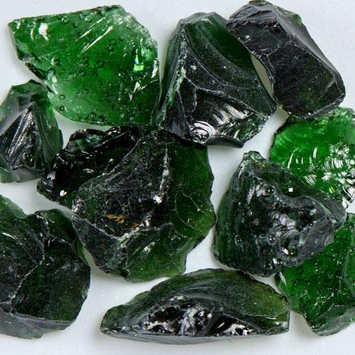 Premium Dark Green Size 3 Terrazzo Glass Chips - 50 Lbs Bulk for Mosaic Art, Countertops, and DIY Home Decor Projects