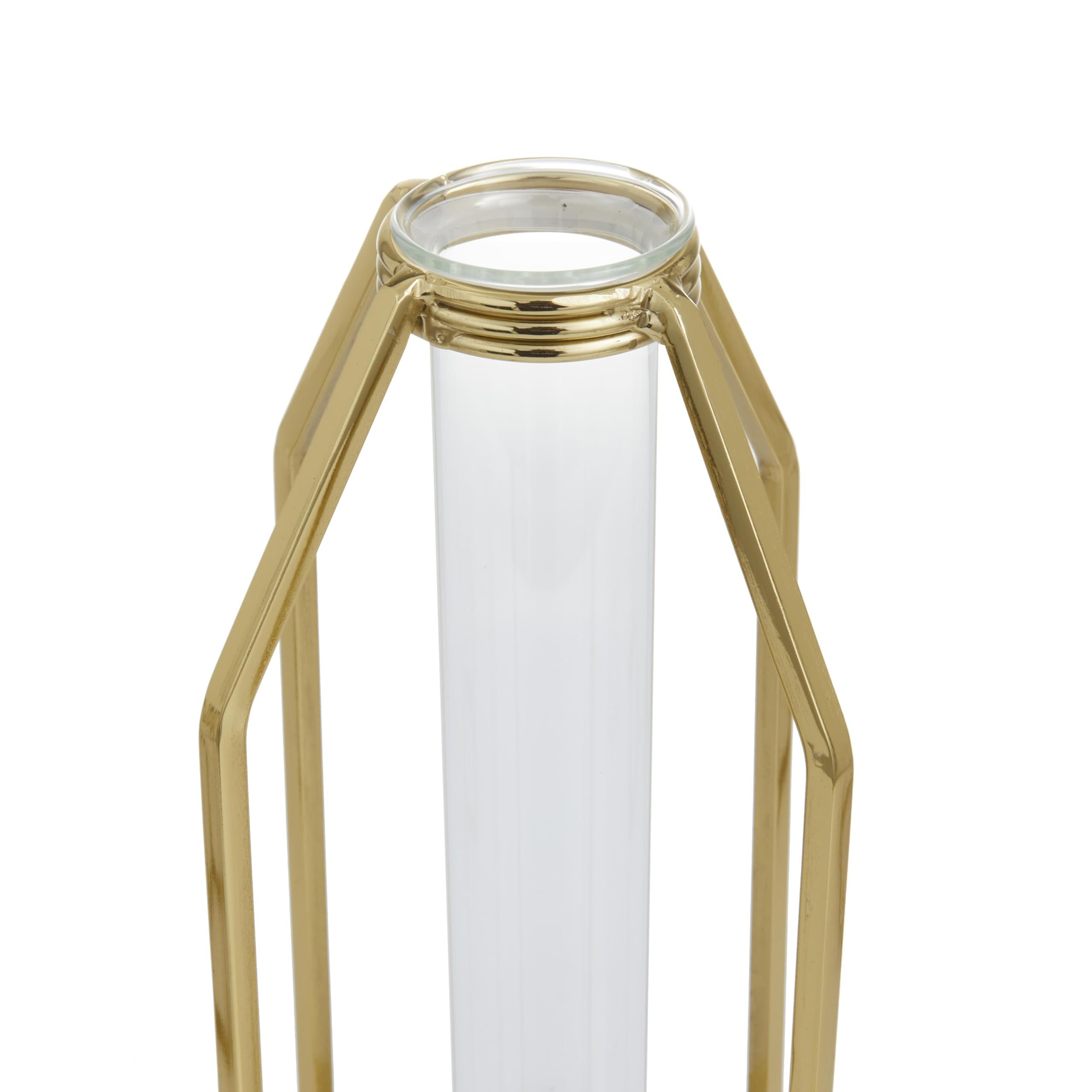 CosmoLiving by Cosmopolitan Stainless Steel Decorative Vase Set - 3 Modern Gold Flower Vases (13