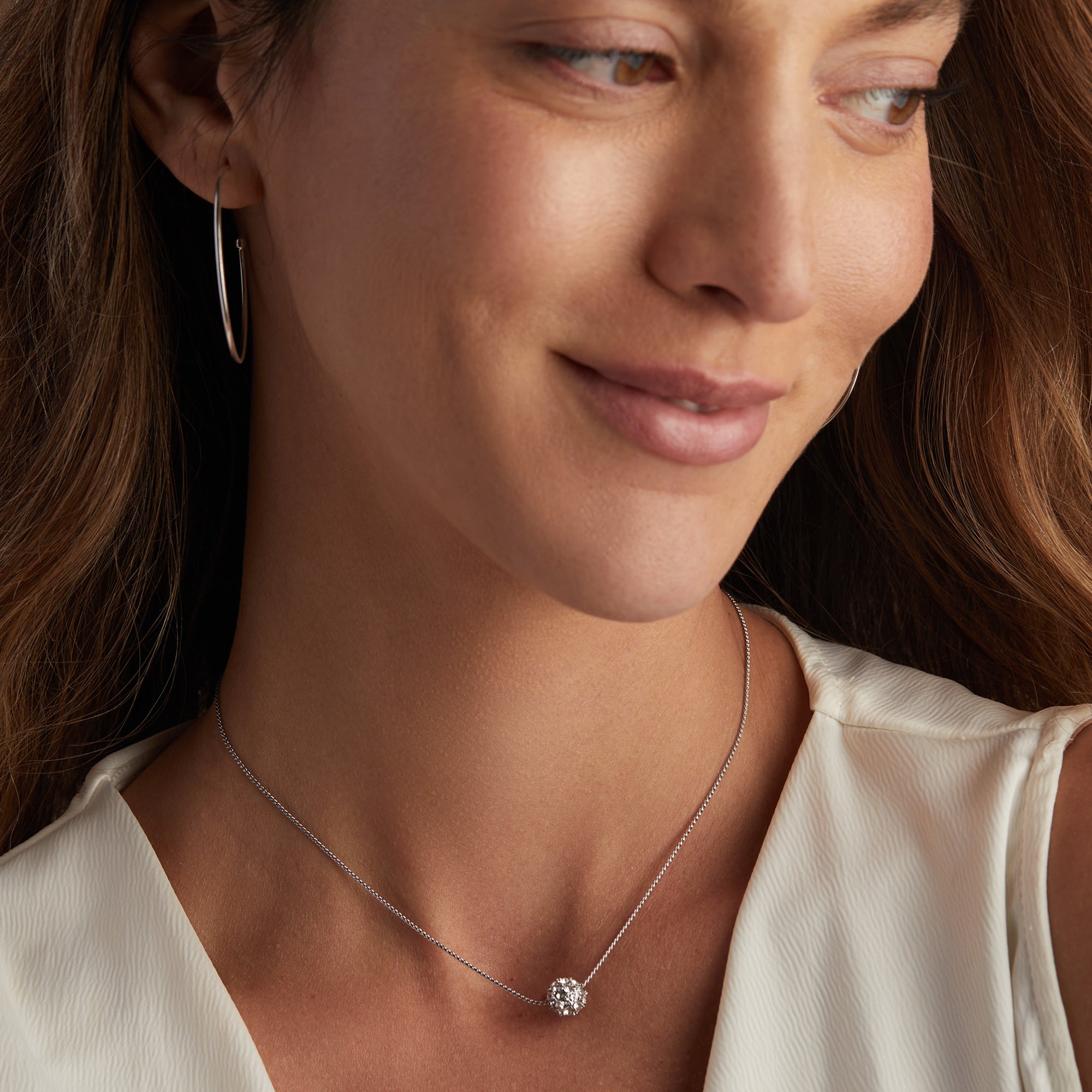 Crystal Fireball Necklace - Elegant Pendant Jewelry for Women | Perfect Gift for Birthday, Anniversary & Special Occasions | Wear to Parties, Dates & Formal Events