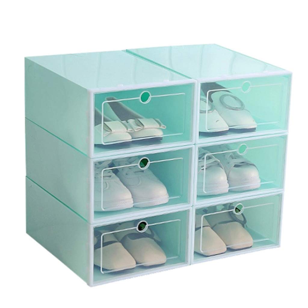 Stackable Foldable DIY Shoe Storage Drawer Organizer Boxes - Perfect for Closet, Bedroom & Entryway Organization