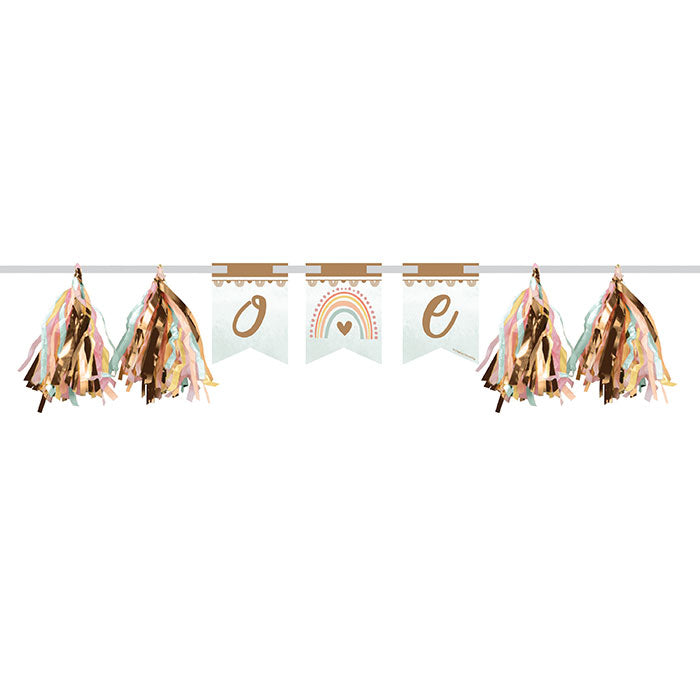 12-Piece Bulk Boho Rainbow High Chair Banners - Perfect for 1st Birthday Party Decorations, Baby Showers & Nursery Room Decor