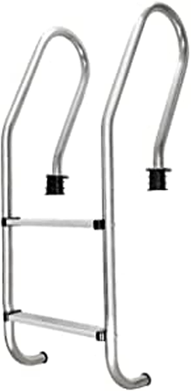 Heavy Duty Swimming Pool Step Ladder with Handrails - 440lbs Weight Capacity for In-Ground Pools, Saltwater Resistant Embedded Installation - Perfect for Pool Entry/Exit Safety and Elderly Accessibility