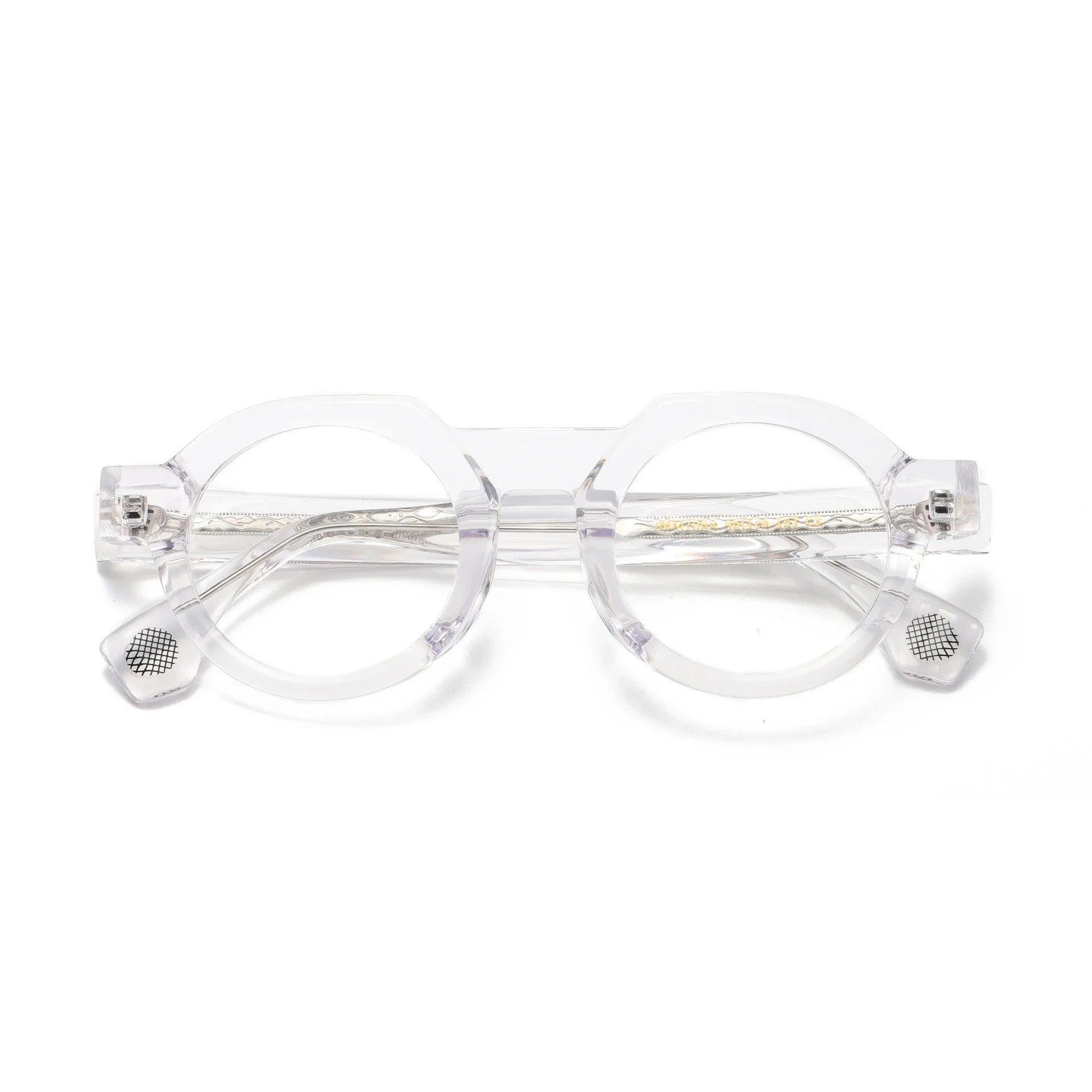 **Aror Unisex Full Rim Brow Line Flat Top Round Acetate Eyeglasses 49709 – Stylish & Lightweight for Men & Women – Perfect for Reading, Work, and Everyday Fashion**
