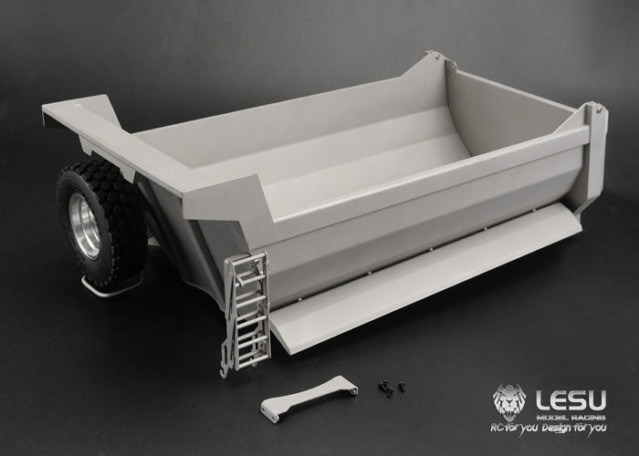 1/14 Scale LESU Metal Unpainted Bucket for RC Hydraulic Dumper Truck - DIY Accessory Part Compatible with TAMIYA Models | Perfect for Construction Site Simulation & RC Truck Enthusiasts