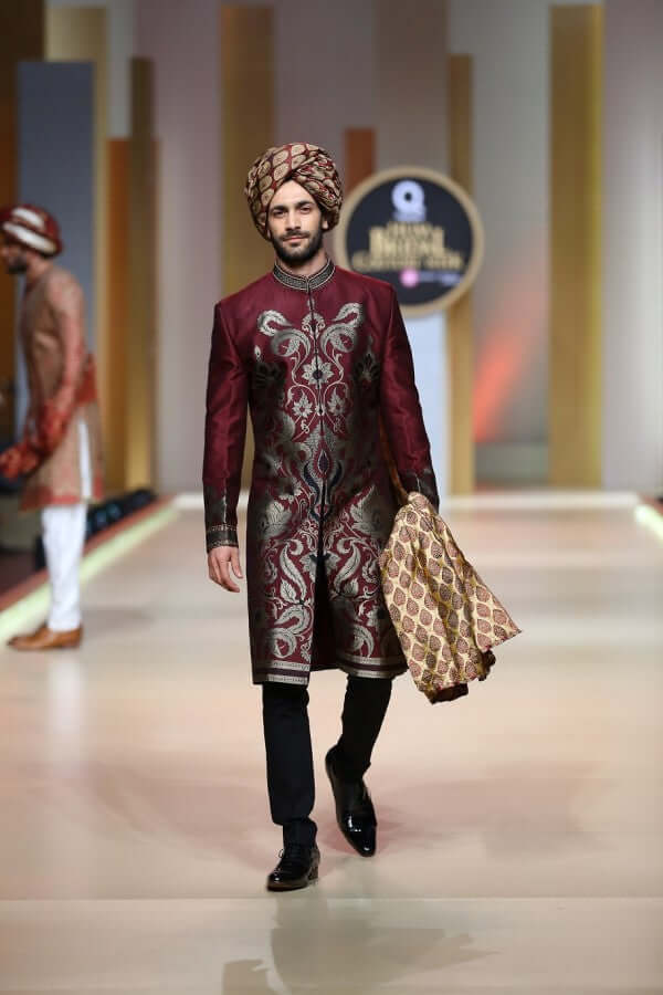Elegant Iranian Mosque Inspired Sherwani for Men - Traditional Embroidered Wedding Sherwani Suit - Perfect for Weddings, Festivals & Special Occasions