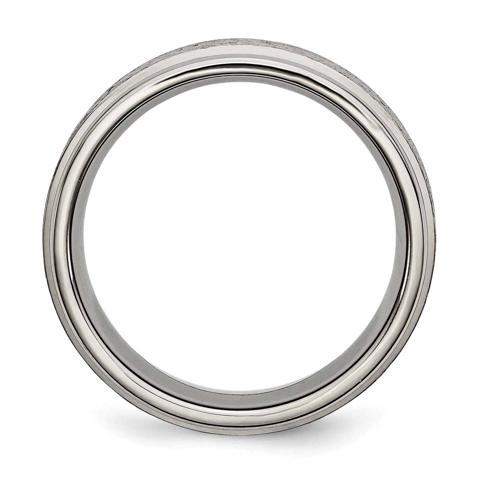 8mm Titanium Satin Finish Men's Wedding Ring Band - Size 12 - Durable & Comfortable for Everyday Wear & Special Occasions