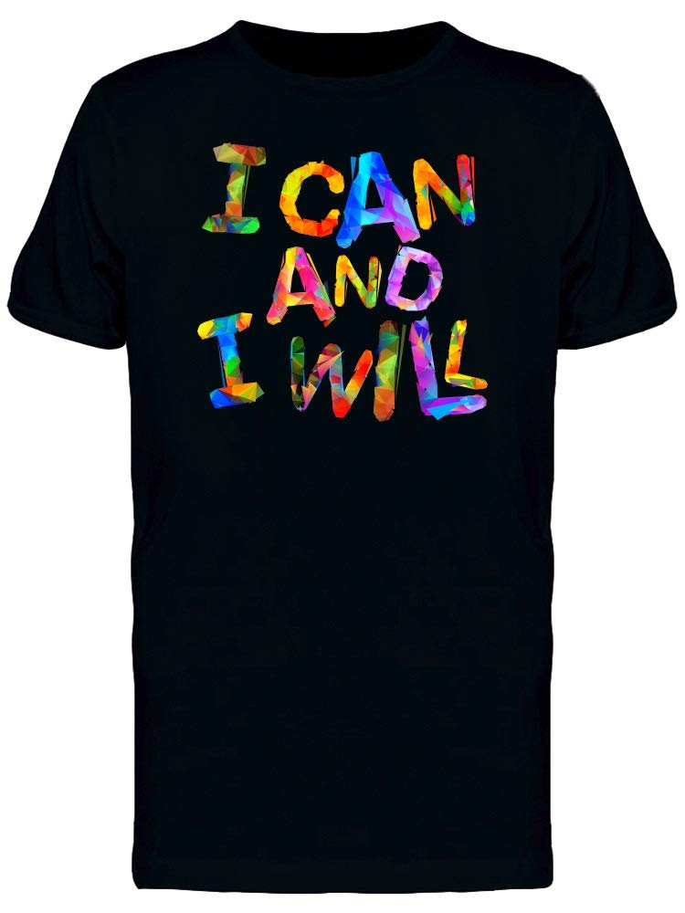 I Can and I Will - Motivational Colorful T-Shirt for Men | Smartprints | Gym, Workout & Casual Wear