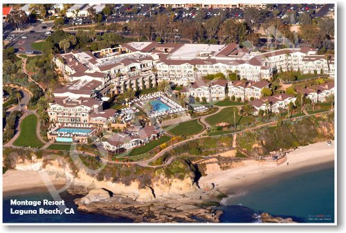 Vintage Travel Poster - Montage Resort Laguna Beach California | Coastal Art Print for Home & Office Decor | Perfect for Beach House, Living Room, or Travel Inspiration