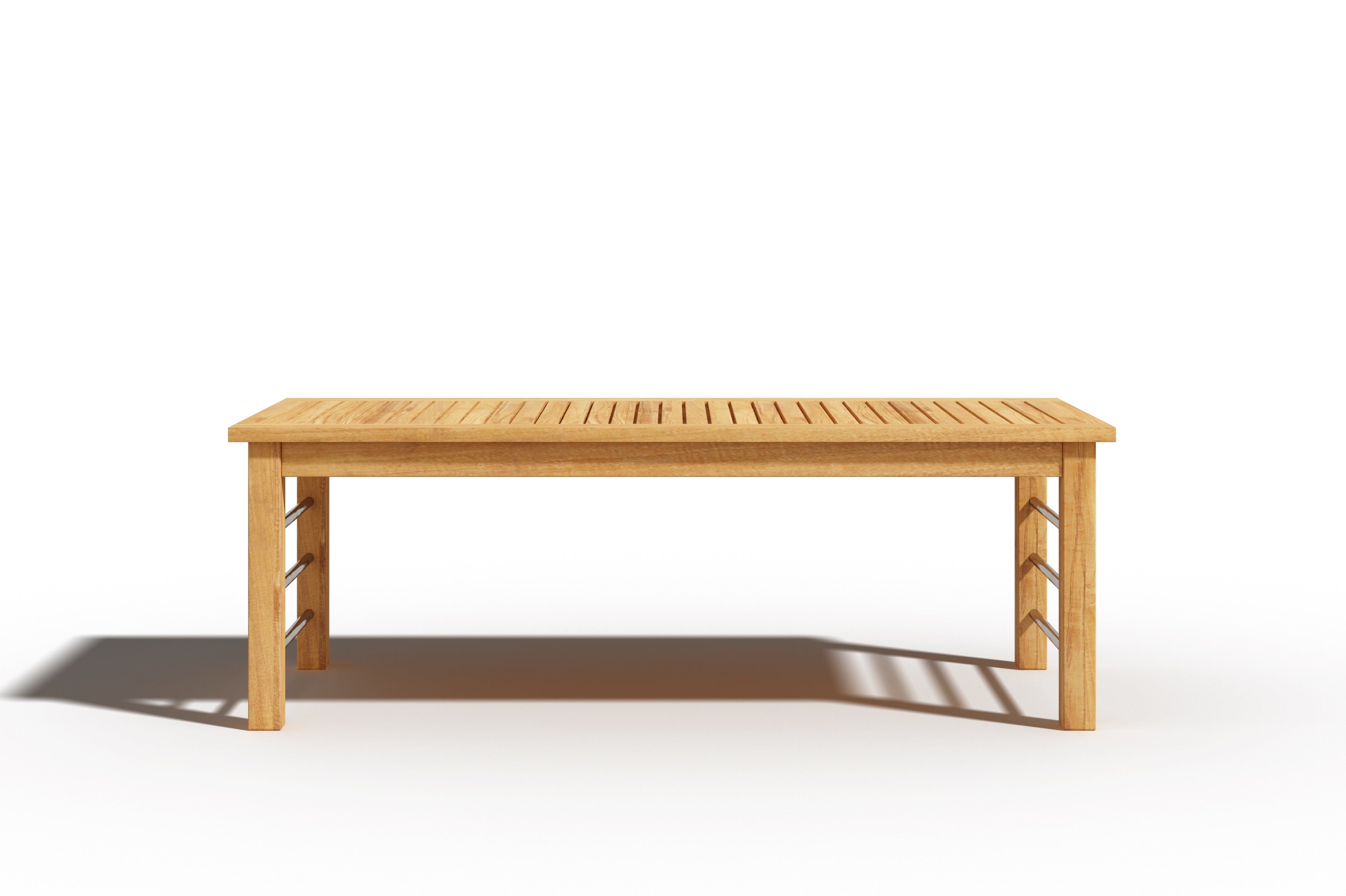 Premium Leon Rectangular Teak Outdoor Coffee Table - Weather-Resistant Patio Furniture for Garden, Poolside & Backyard Relaxation