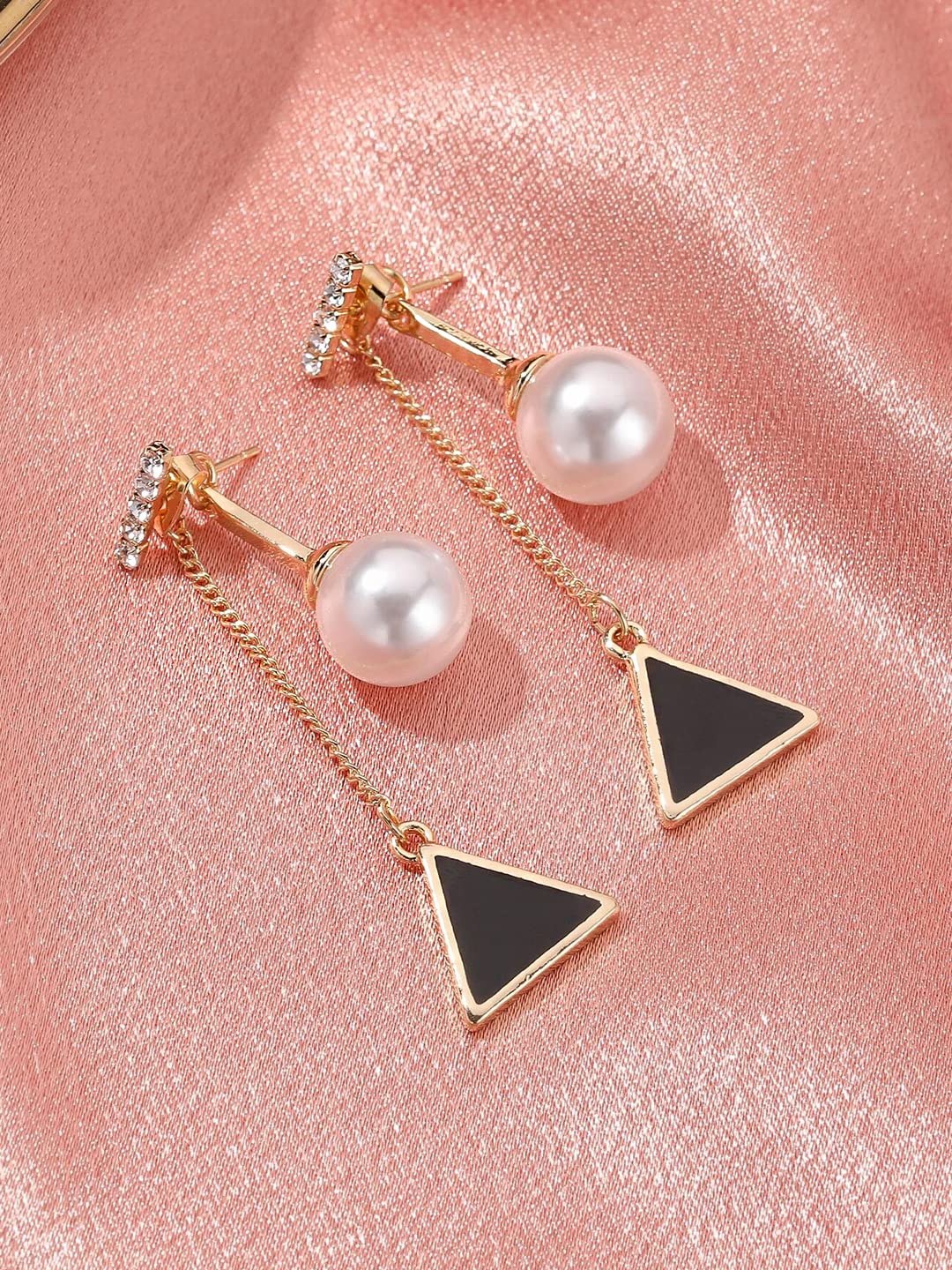 Yellow Pearl Drop Earrings for Women & Girls - Elegant Dangle Chime Earrings | Perfect Birthday & Anniversary Gift for Wife, Daughter, Sister | Great for Weddings, Parties & Special Occasions