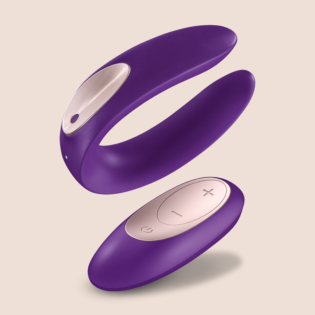 Satisfyer Double Plus Remote - Rechargeable Dual Stimulation Vibrator for Vaginal & Clitoral Pleasure | Wireless App Control | Perfect for Couples Play & Solo Intimate Moments
