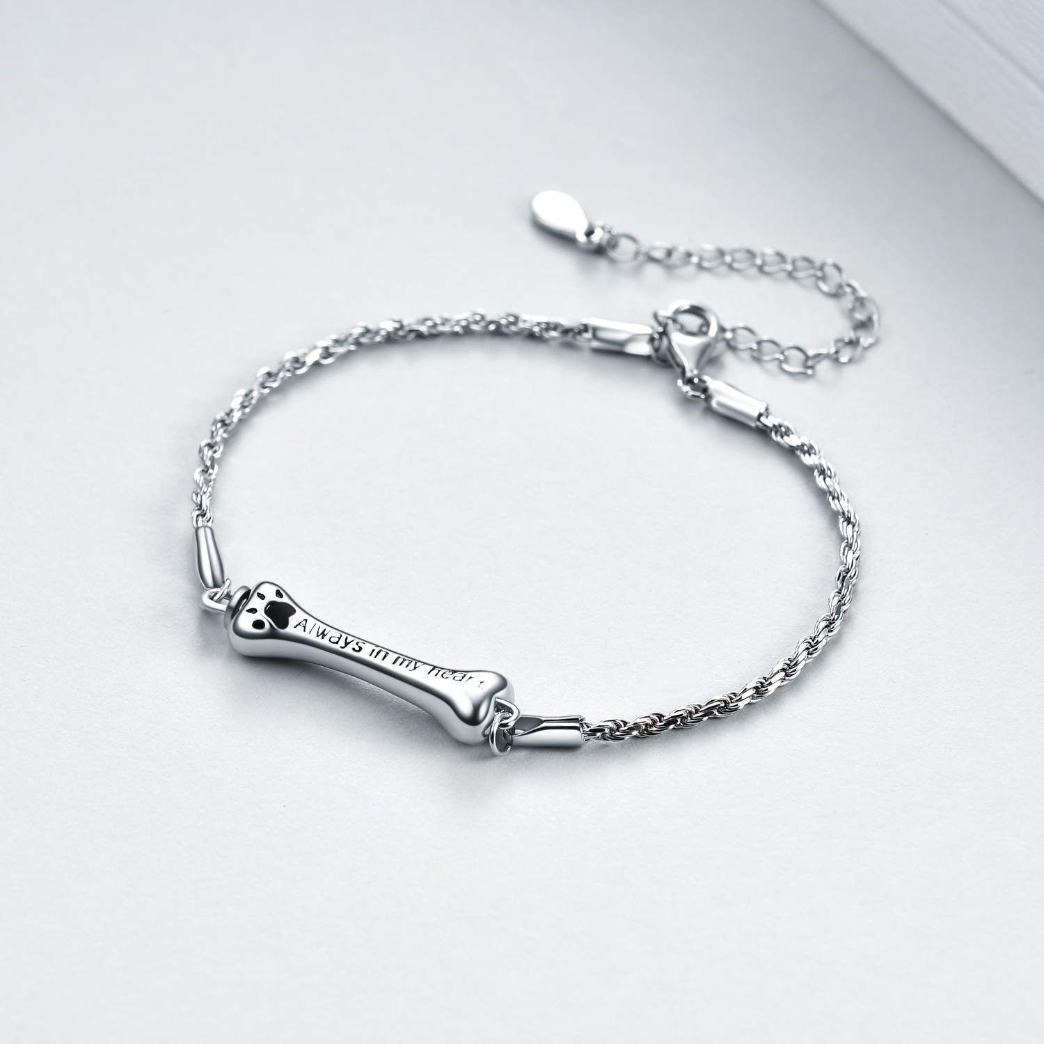 WINNICACA Sterling Silver Cremation Jewelry Bracelet - Keepsake Urn for Ashes with Funnel Filler - Memorial Gift for Loved Ones | Wearable Remembrance for Everyday Comfort & Special Occasions