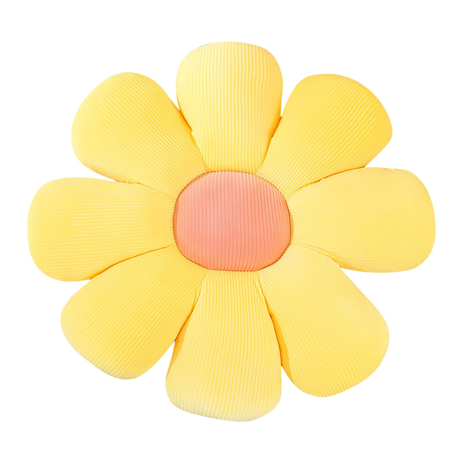 Flower Floor Pillow - Soft Plush Throw Cushion for Bedroom, Living Room Decor - Cute Floral Seat Pillow for Girls Room, Dorm, Yoga & Relaxation