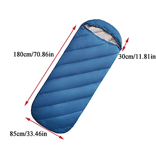 Velvet Sleeping Bag for Adults - Thickened Cold-Proof Winter Sleeping Bag for Camping, Hiking & Mountaineering | 4 Season Outdoor Gear - Blue | Perfect for Backpacking, Travel & Emergency Preparedness