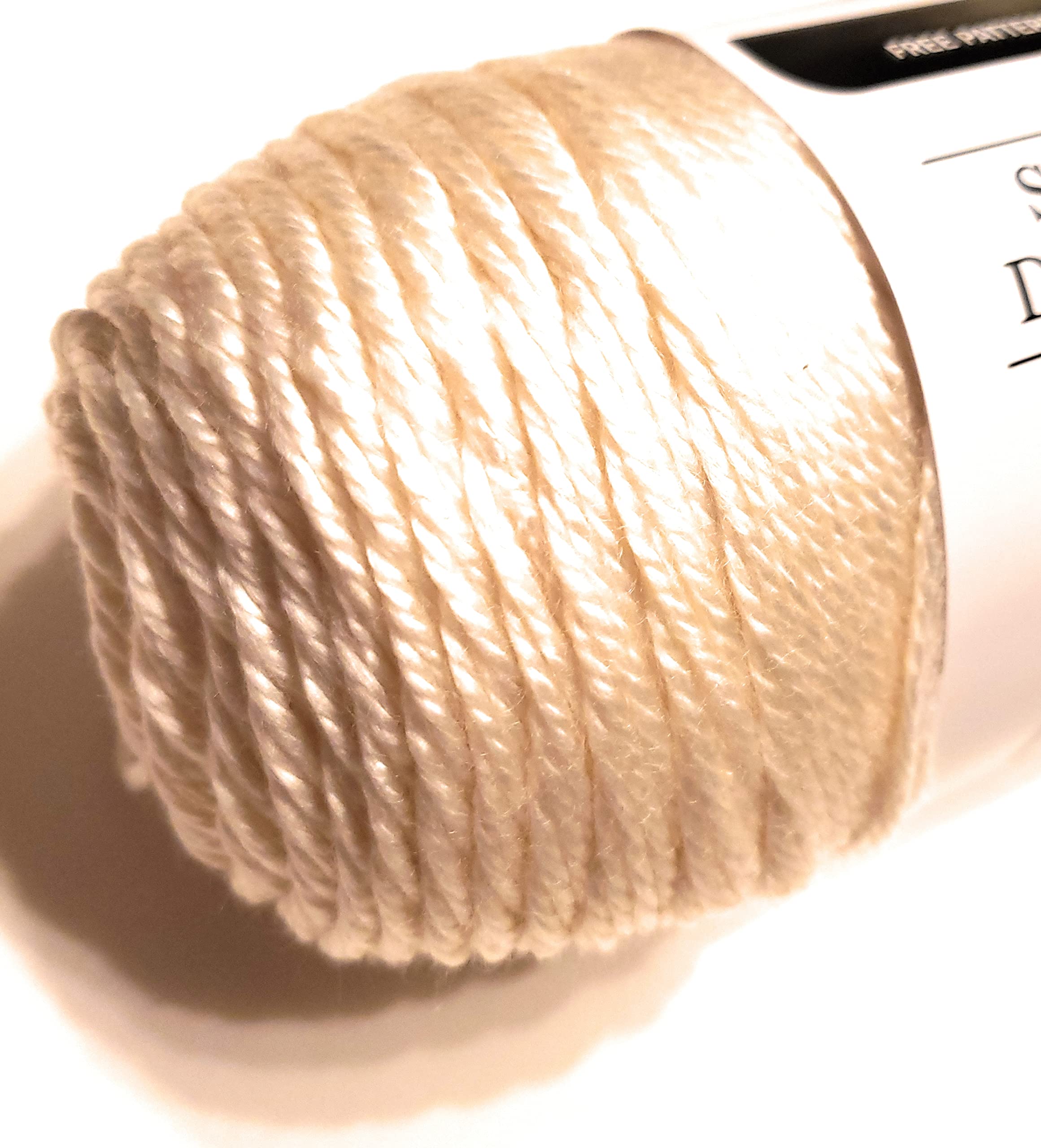 Loops & Threads Soft & Shiny Yarn - 6oz Cream Color Knitting & Crochet Yarn for DIY Crafts, Baby Blankets, and Scarves