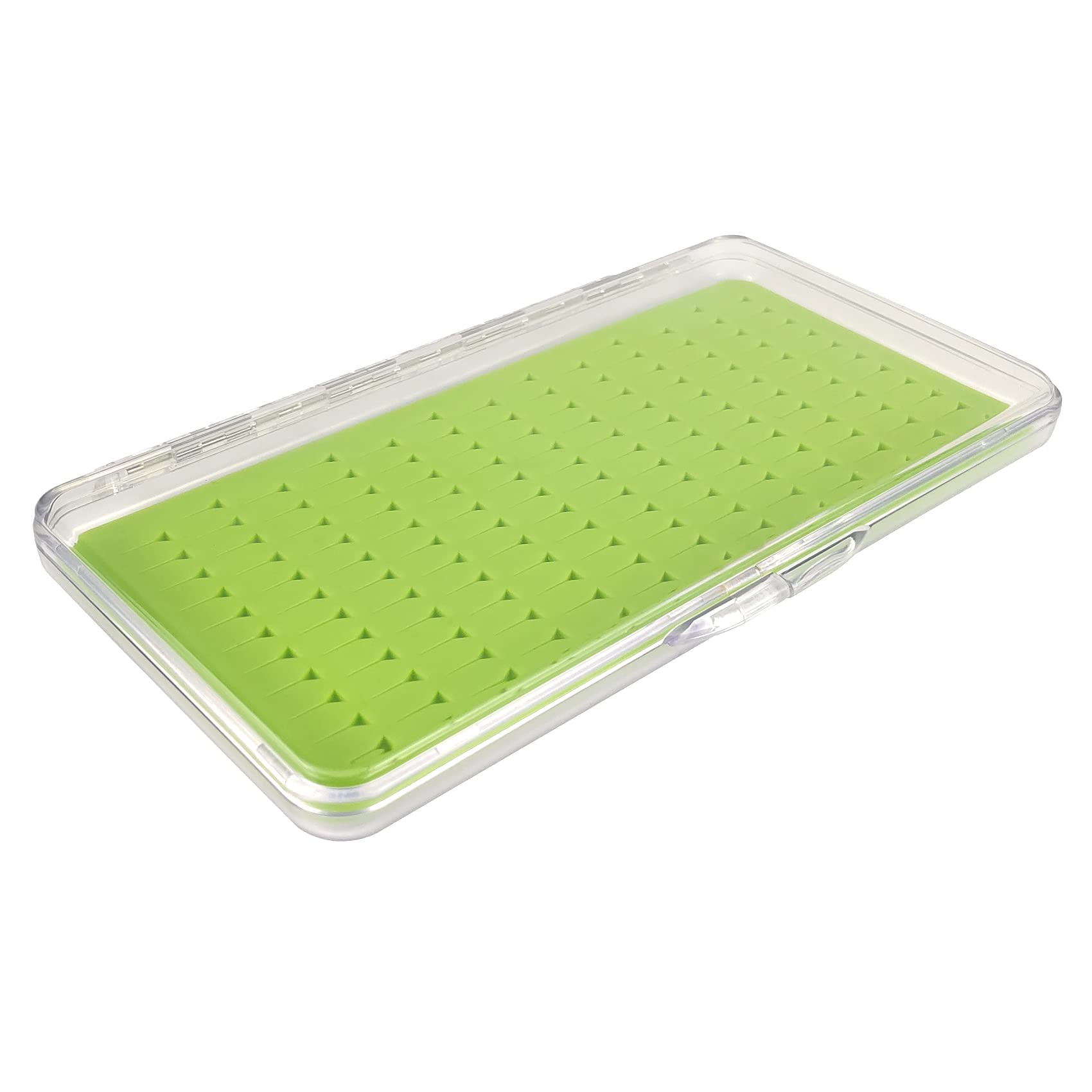Riverruns Fly Fishing Tackle Box with Silicone Insert - Slim Clear Smart Pocket Hook Organizer for Trout Bass Fishing (G34LB) - Perfect for Stream, Lake & Saltwater Fly Fishing Trips