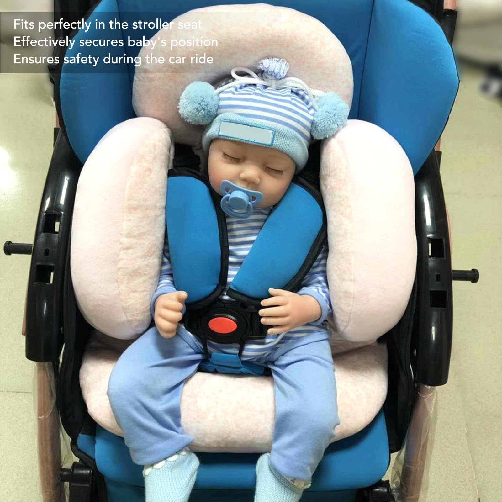 Soft Double-Sided Baby Stroller Cushion & Seat Liner - Breathable, Comfortable & Multipurpose for Newborns & Toddlers - Perfect for Strollers, Car Seats & Shopping Carts