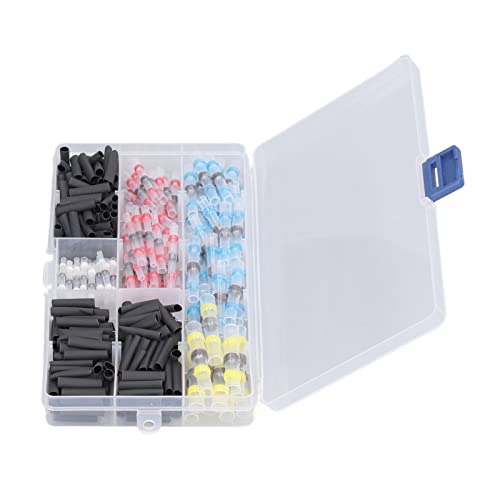 Premium Solder Wire Connectors Kit - Heat Shrink Tubing for Leakproof Waterproof Electrical Repairs | Includes Storage Box | Ideal for Home DIY, Automotive Wiring & Electronics Projects