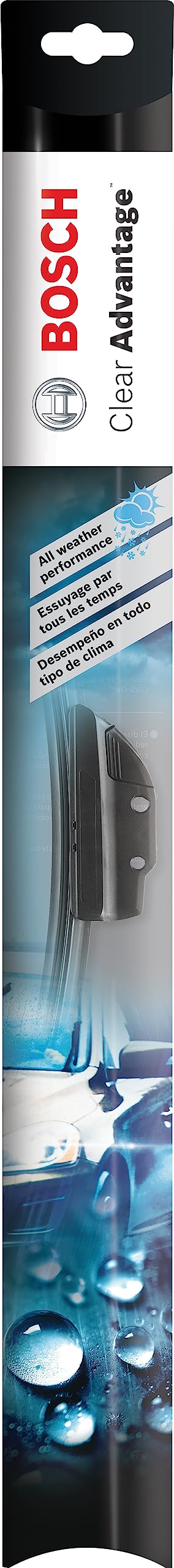 Bosch 13CA Clear Advantage Automotive Wiper Blade - 13 Inch Single Pack for Superior Visibility in Rain and Snow