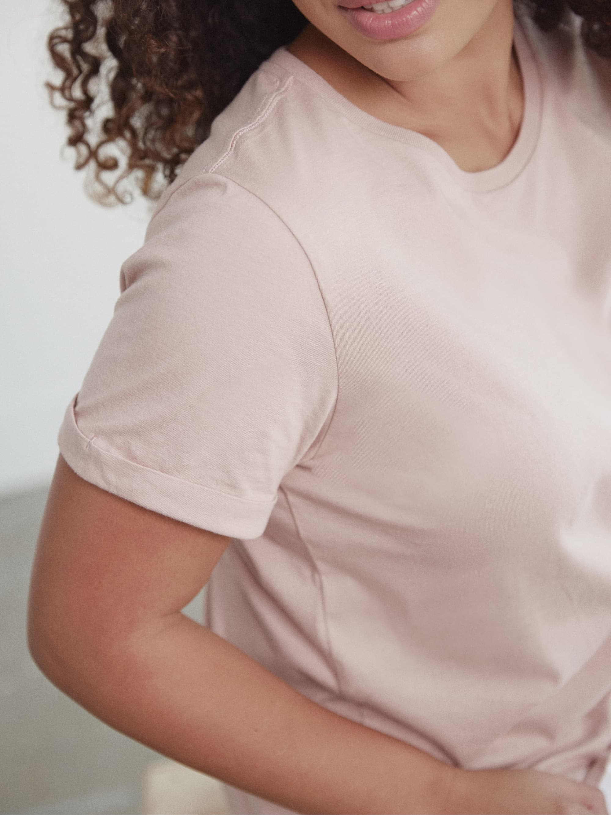 Organic Roll Cuff Tee - Soft Cotton Short Sleeve T-Shirt for Men & Women | Casual Everyday Wear, Yoga, and Outdoor Activities