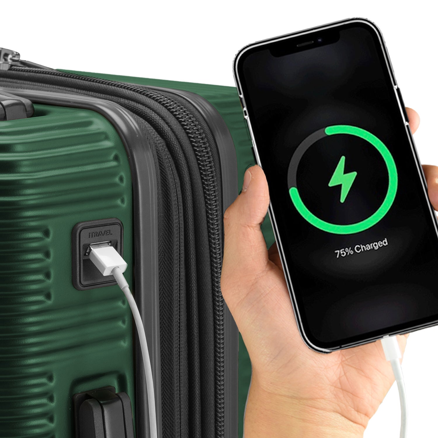 Ember 3-Piece Lightweight Luggage Set with Spinner Wheels - Perfect for International Travel & Business Trips