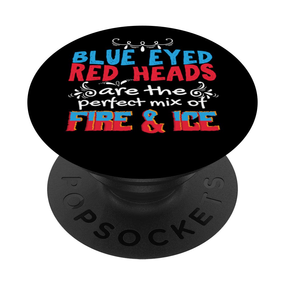 Funny Blue Eyed Redhead Ginger Women's Gift PopSockets PopGrip - Swappable Phone & Tablet Grip for Everyday Use | Perfect for Office, Travel & Selfies