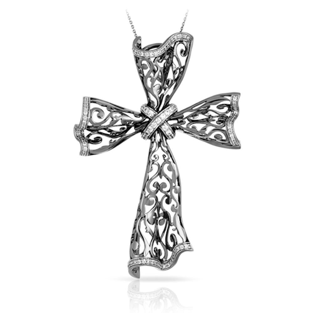 Antoinette Cross Pendant Necklace - Elegant Religious Jewelry for Women - Perfect for Church, Weddings & Everyday Wear
